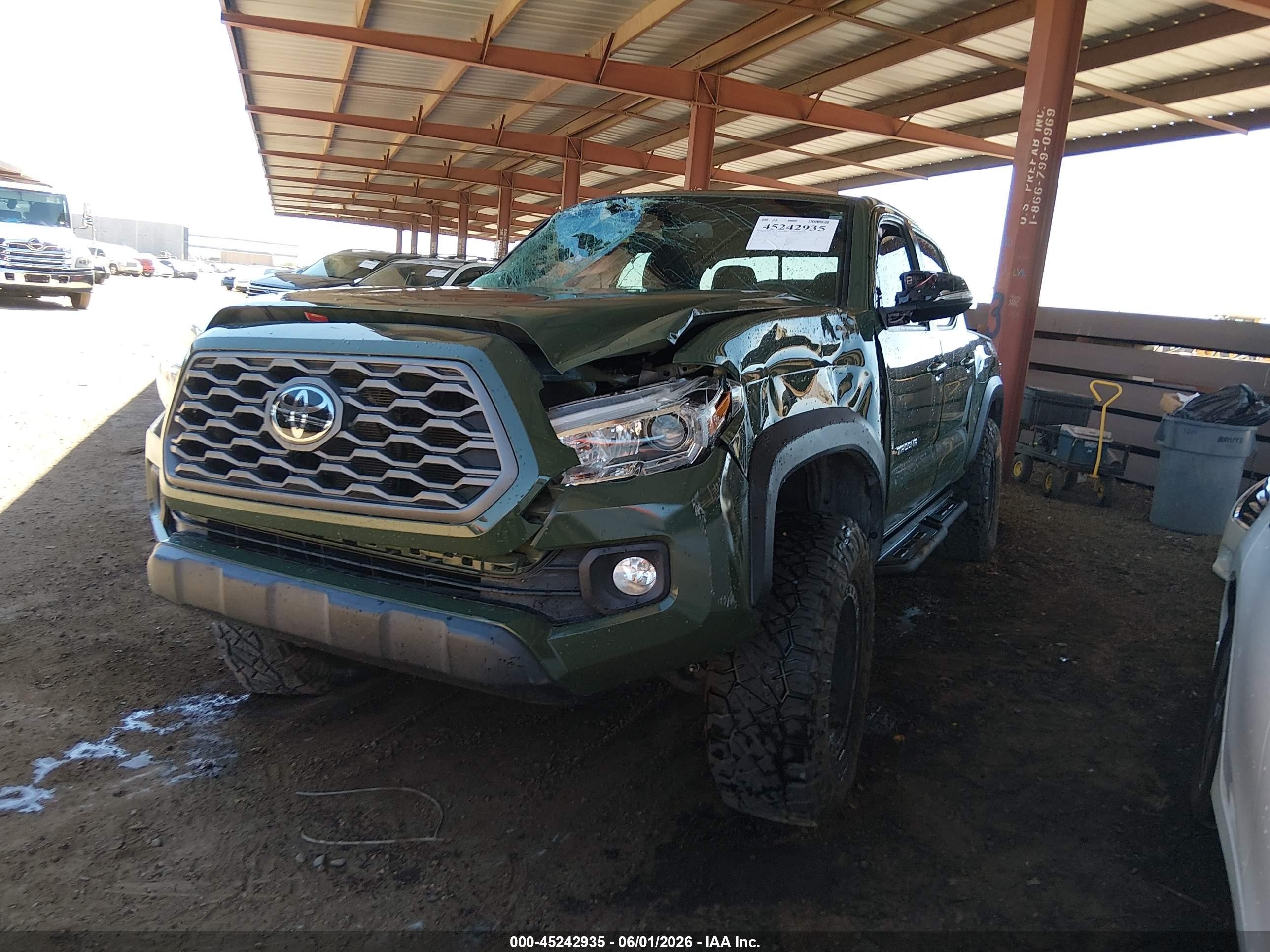 2021 Toyota Tacoma Trd Off-road Зеленый vin: 3TYCZ5ANXMT030852