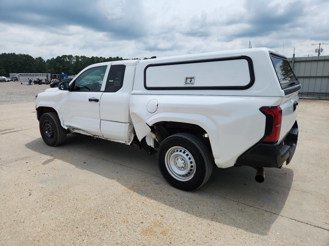 2024 Toyota Tacoma Sr White vin: 3TYJDAHN2RT006623 Damage: Left Front Wheel, Mismatched, Replacement Required