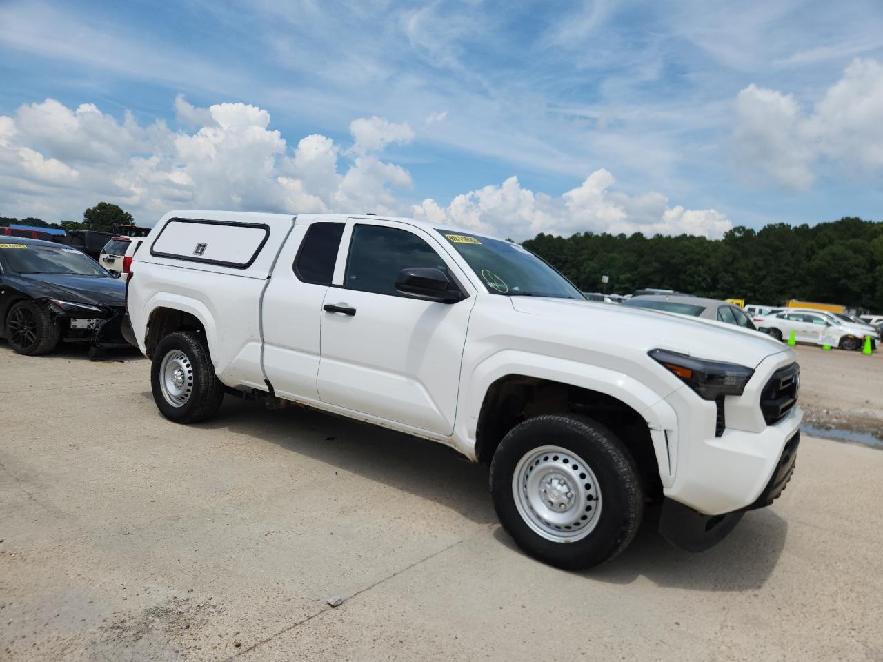 2024 Toyota Tacoma Sr White vin: 3TYJDAHN2RT006623 Damage: Aftermarket Accessory, Aftermarket, Acceptable