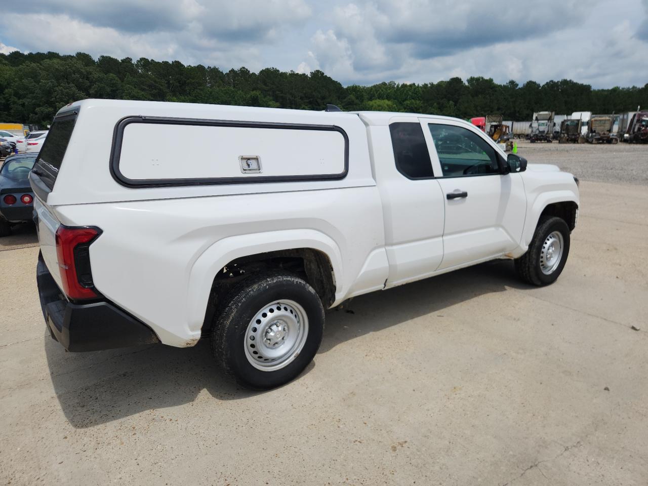 2024 Toyota Tacoma Sr White vin: 3TYJDAHN2RT006623 Damage: Right Qtr Panel, Multiple Scratches Heavy, 2