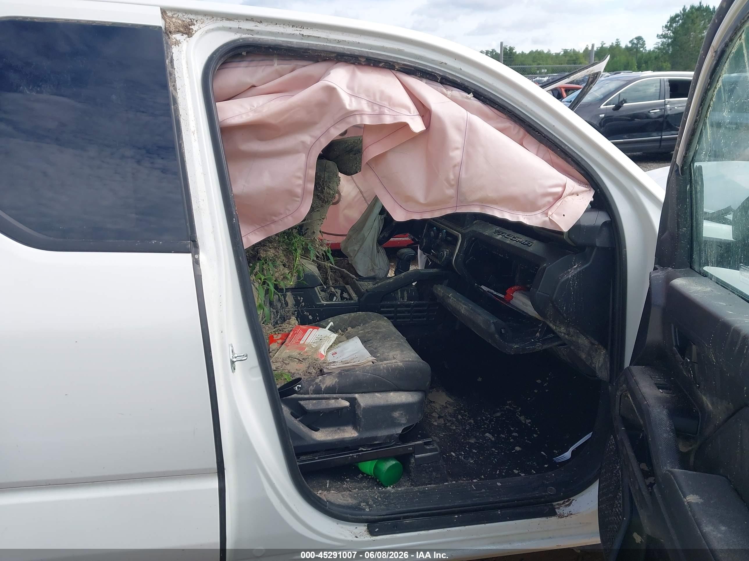 2025 Toyota Tacoma Sr White vin: 3TYJDAHN9ST026650