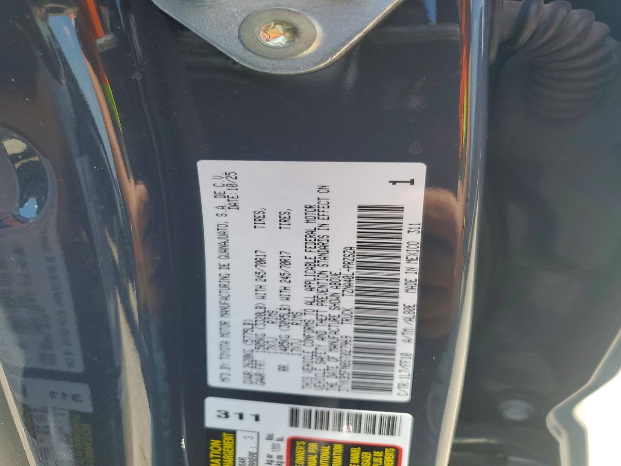 2025 Toyota Tacoma Sr5 Gray vin: 3TYKB5FN8ST027969