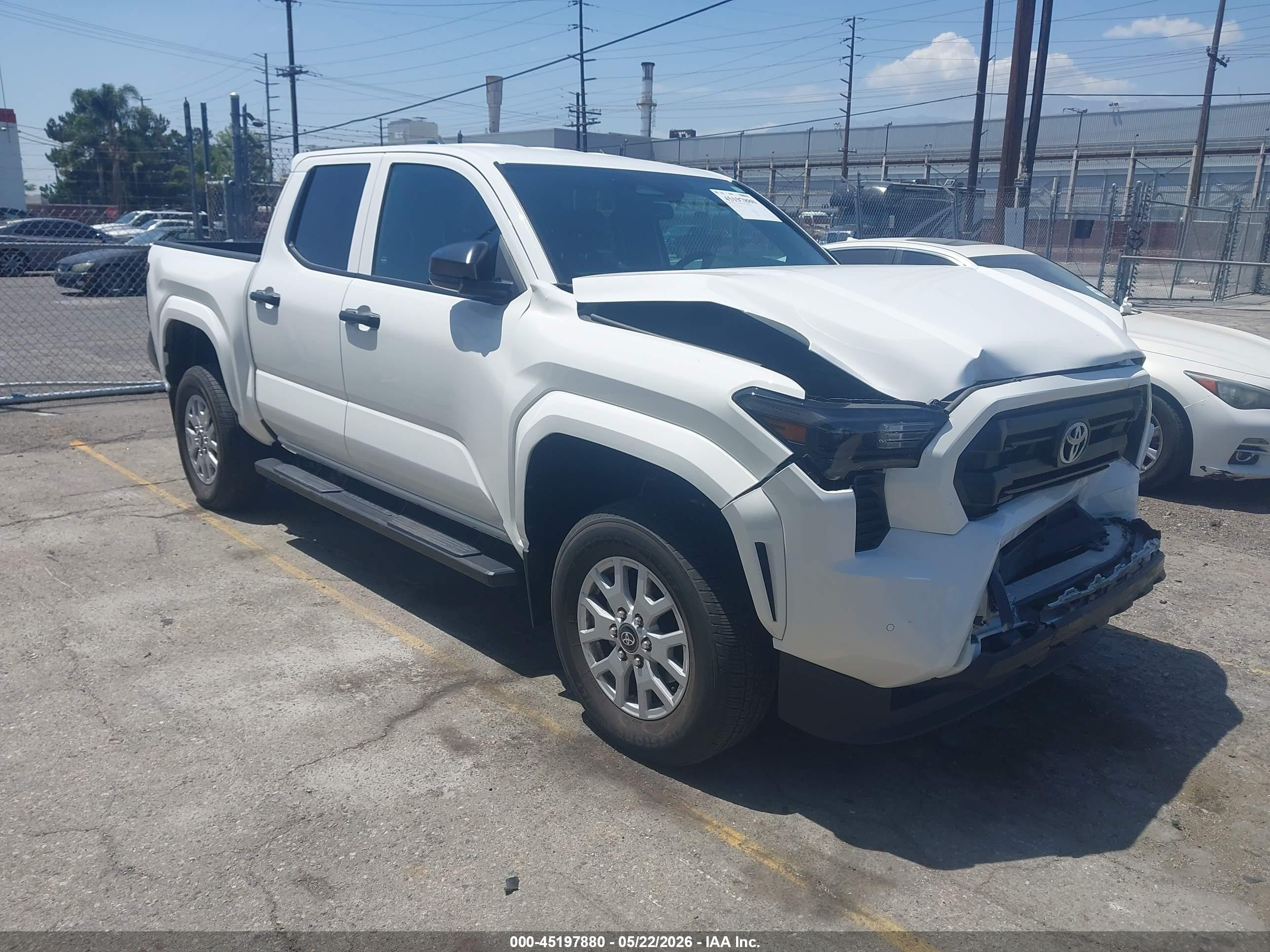 2024 Toyota Tacoma Sr Белый vin: 3TYKD5HN1RT006771