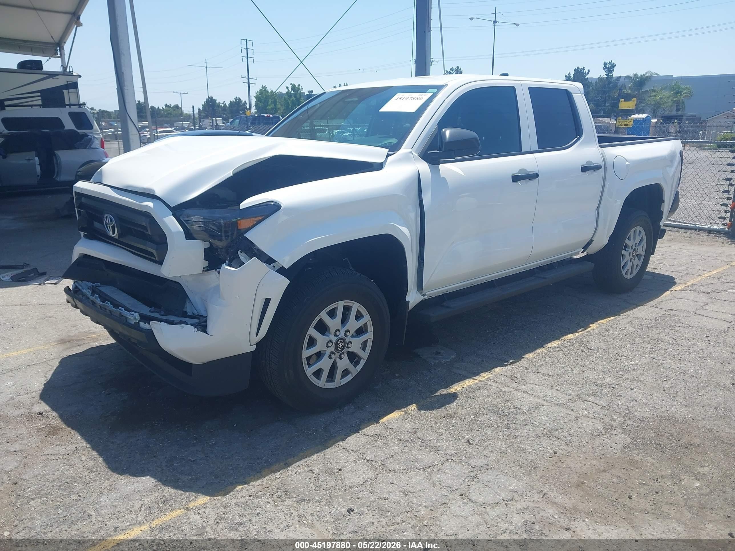 2024 Toyota Tacoma Sr Белый vin: 3TYKD5HN1RT006771