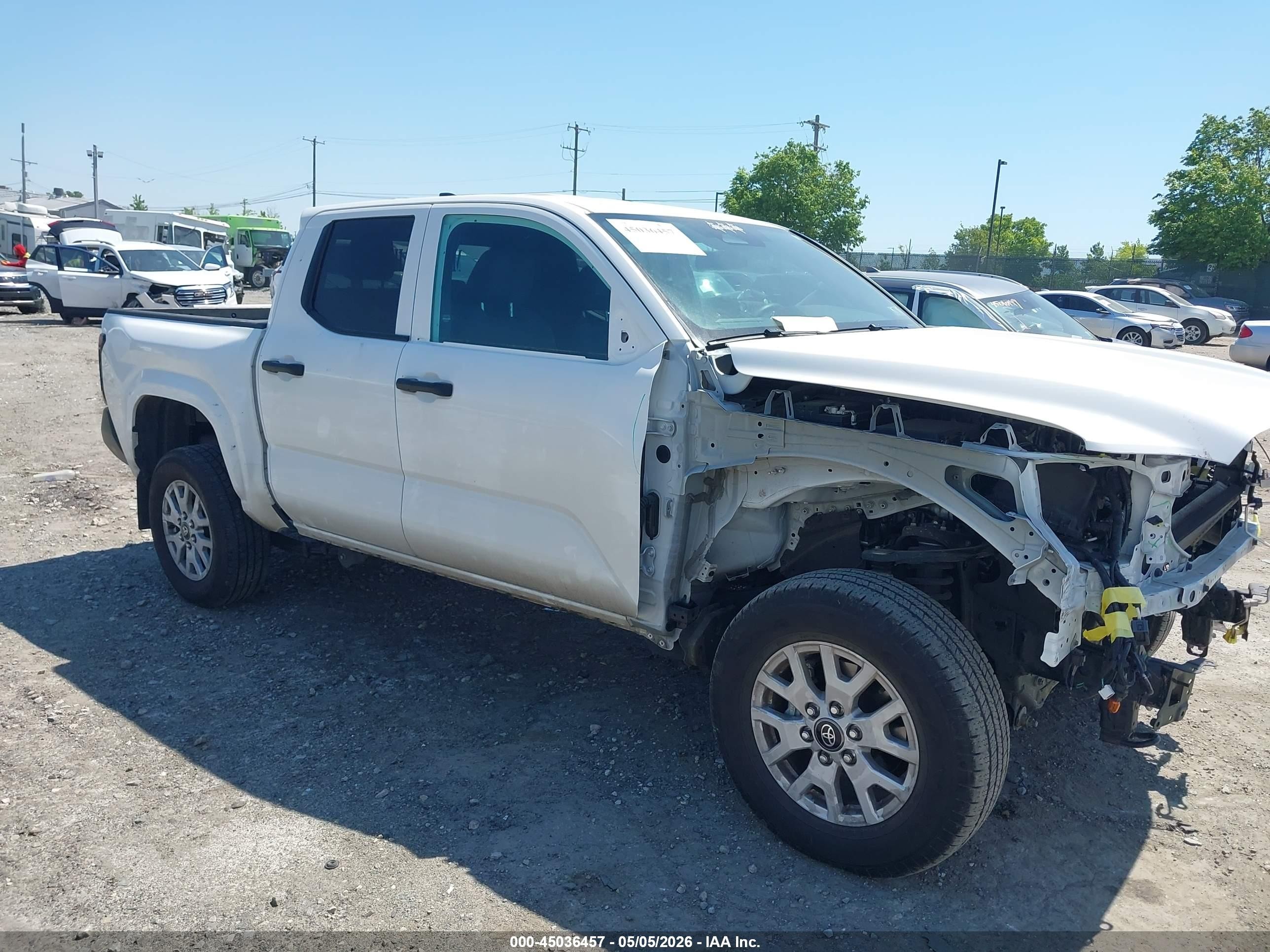 2024 Toyota Tacoma Sr White vin: 3TYLD5KN1RT007514
