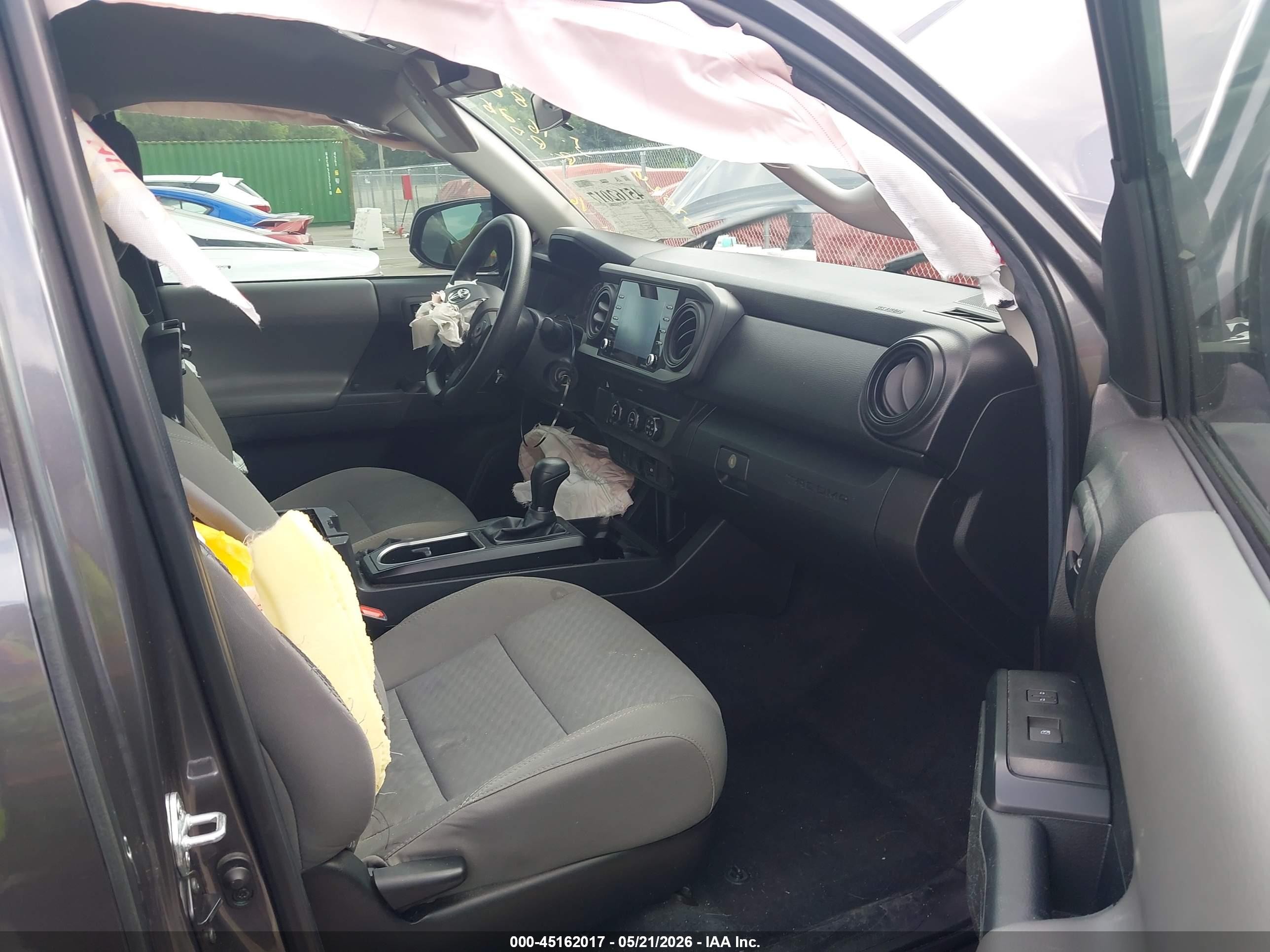 2022 Toyota Tacoma Sr Серый vin: 3TYRX5GN0NT064470