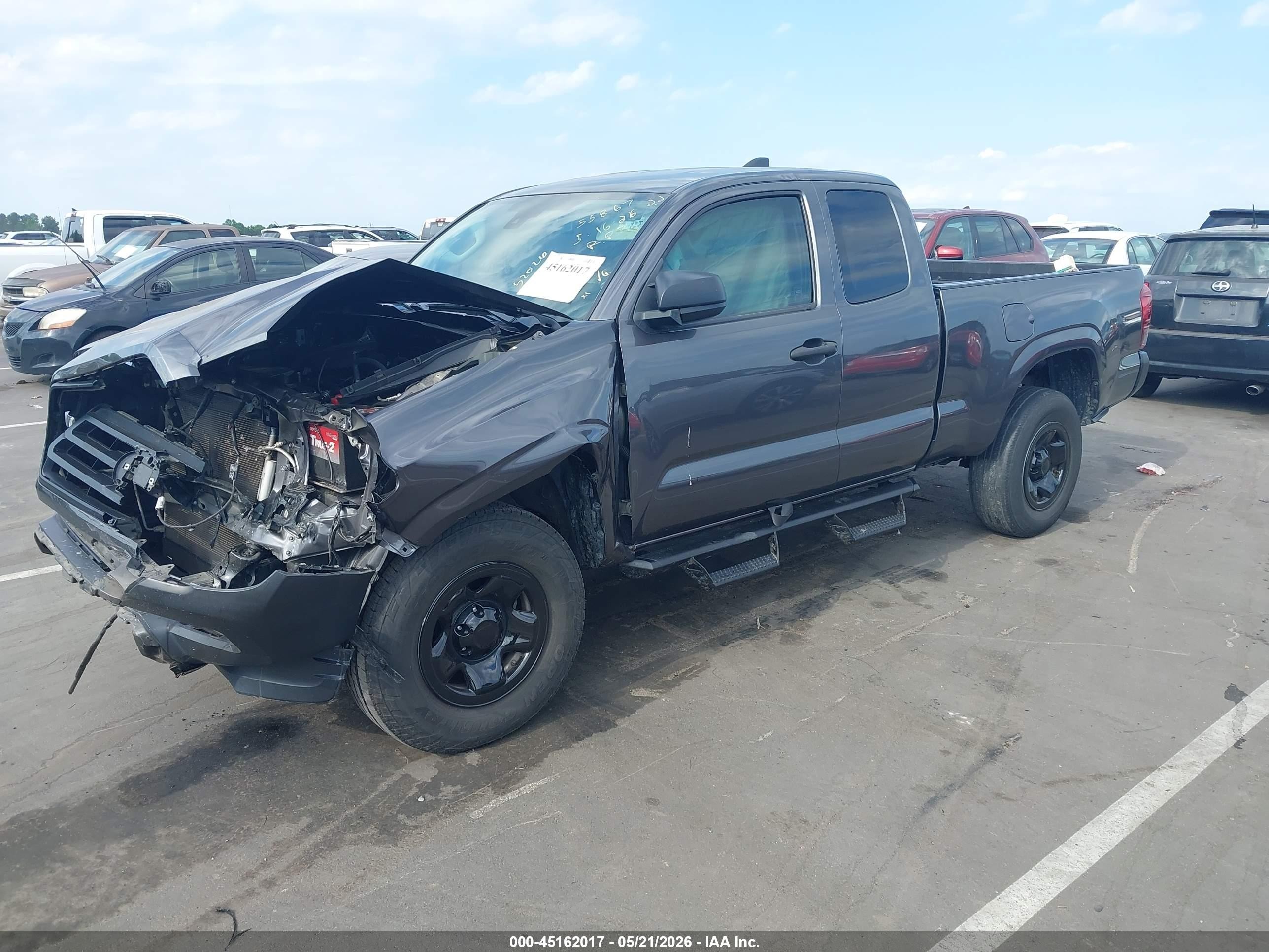 2022 Toyota Tacoma Sr Серый vin: 3TYRX5GN0NT064470