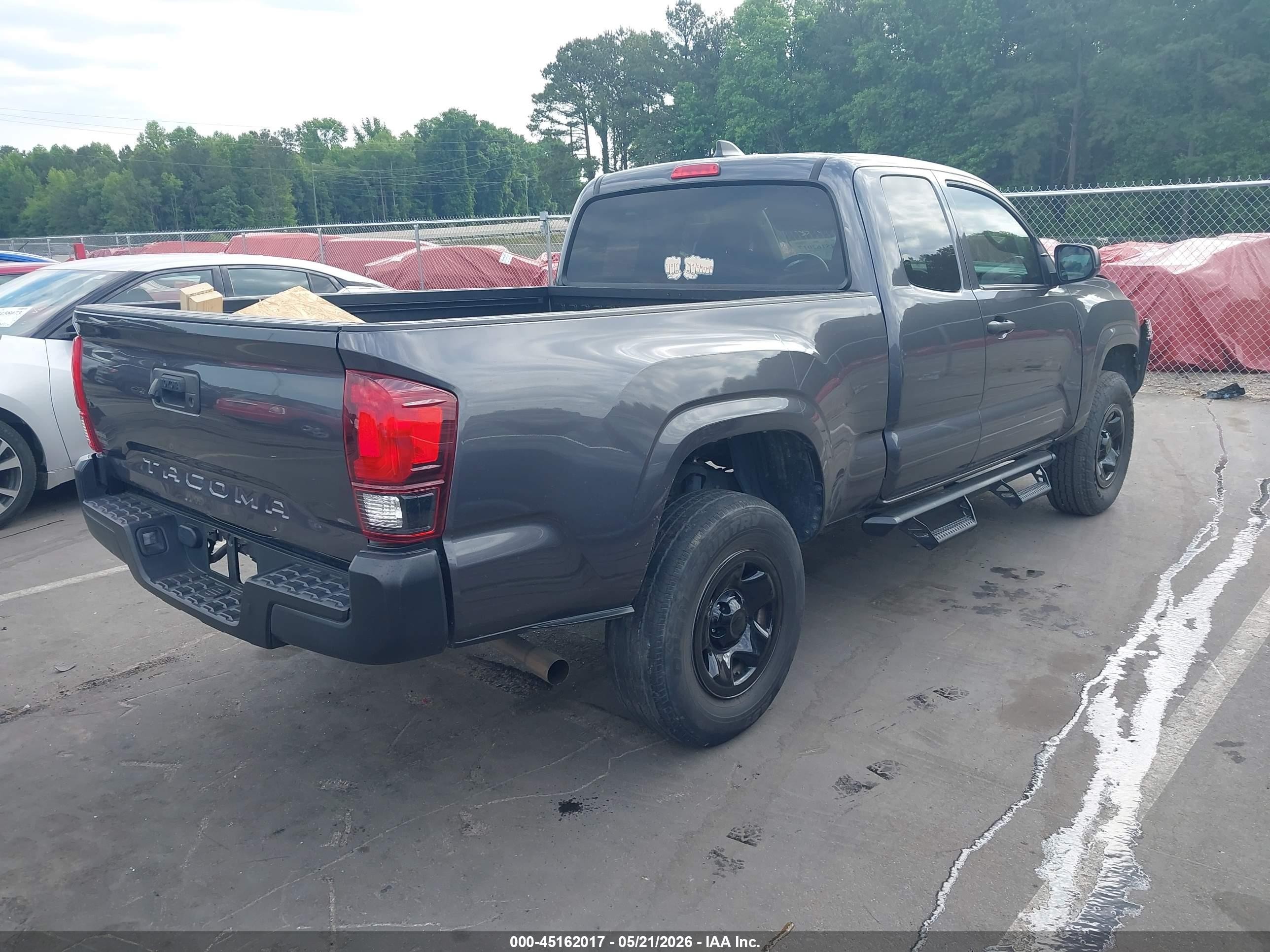 2022 Toyota Tacoma Sr Серый vin: 3TYRX5GN0NT064470