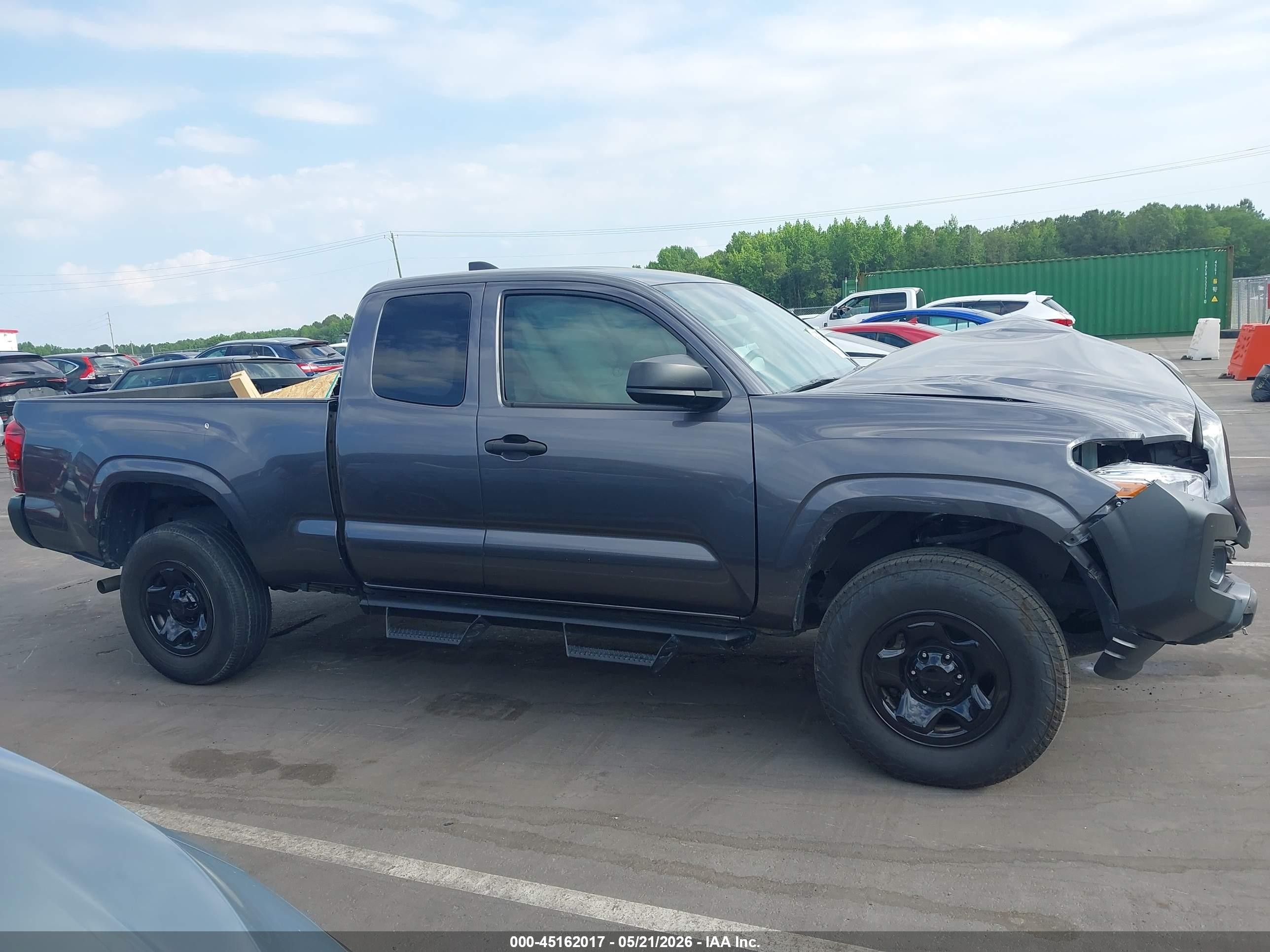 2022 Toyota Tacoma Sr Серый vin: 3TYRX5GN0NT064470