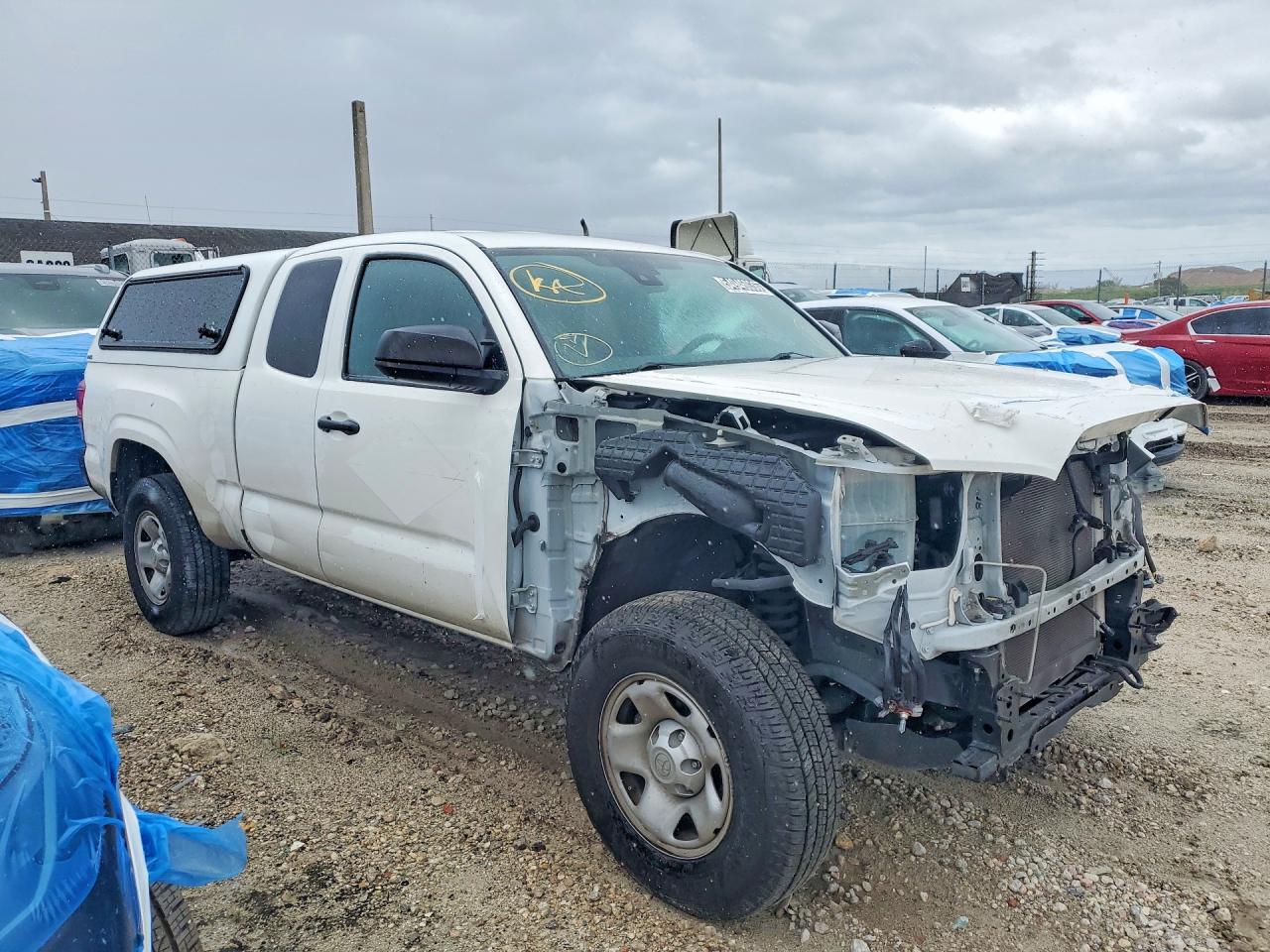2021 Toyota Tacoma Sr White vin: 3TYRX5GN5MT029597