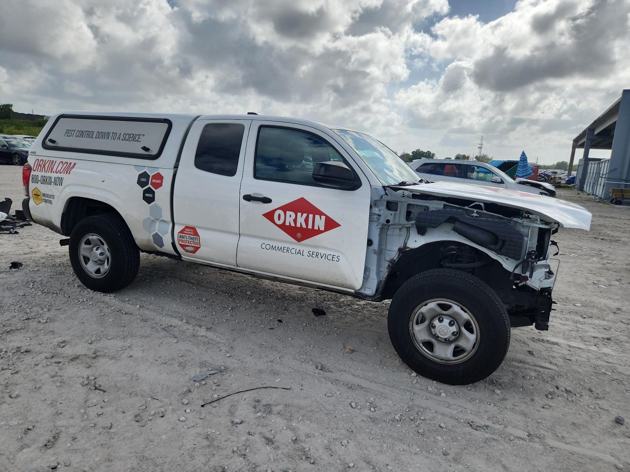 2021 Toyota Tacoma Sr White vin: 3TYRX5GN5MT029597 Damage: Right Front Fender, Broken, Replacement Required