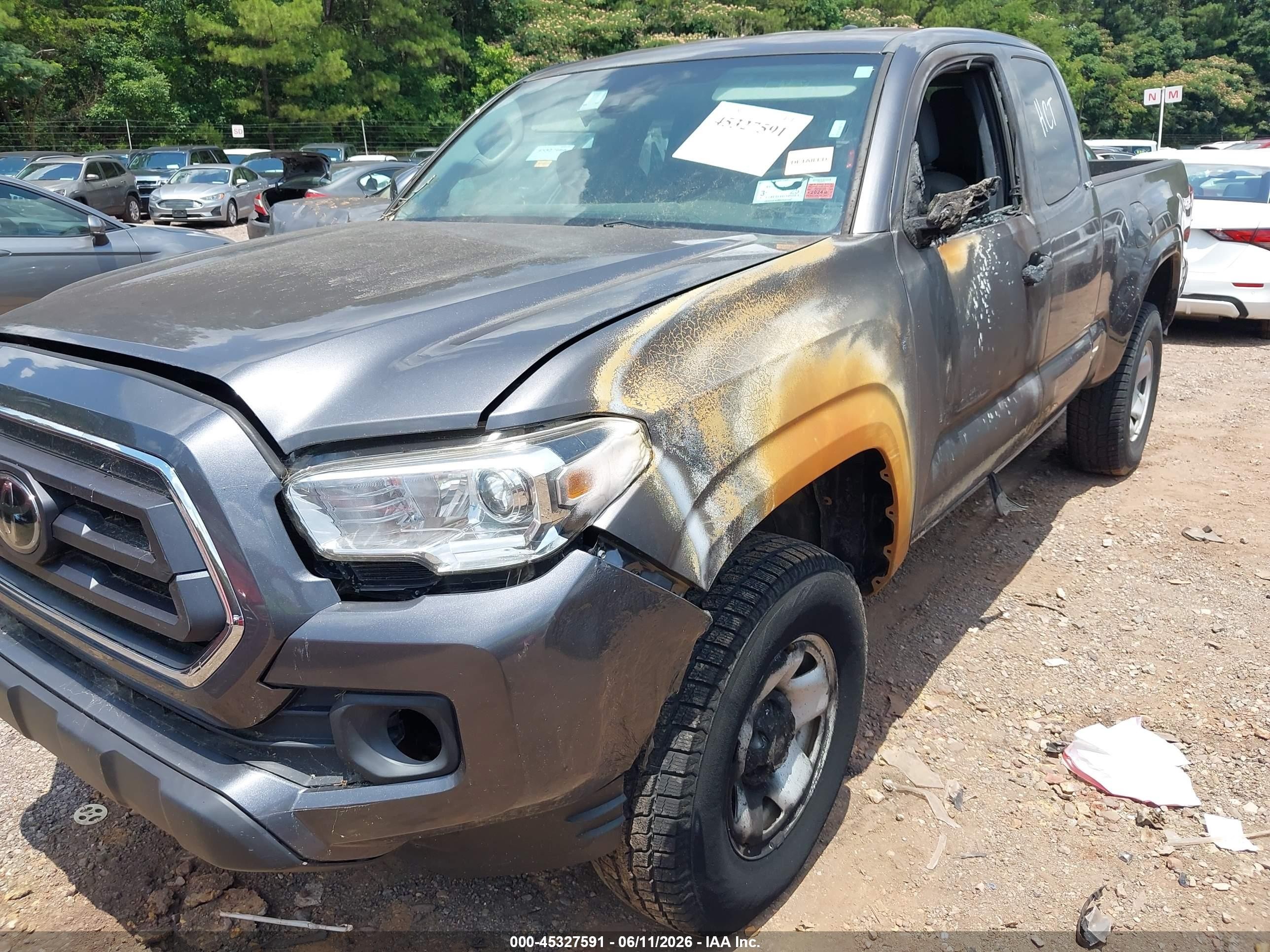 2021 Toyota Tacoma Sr5 Gray vin: 3TYRX5GN6MT033769