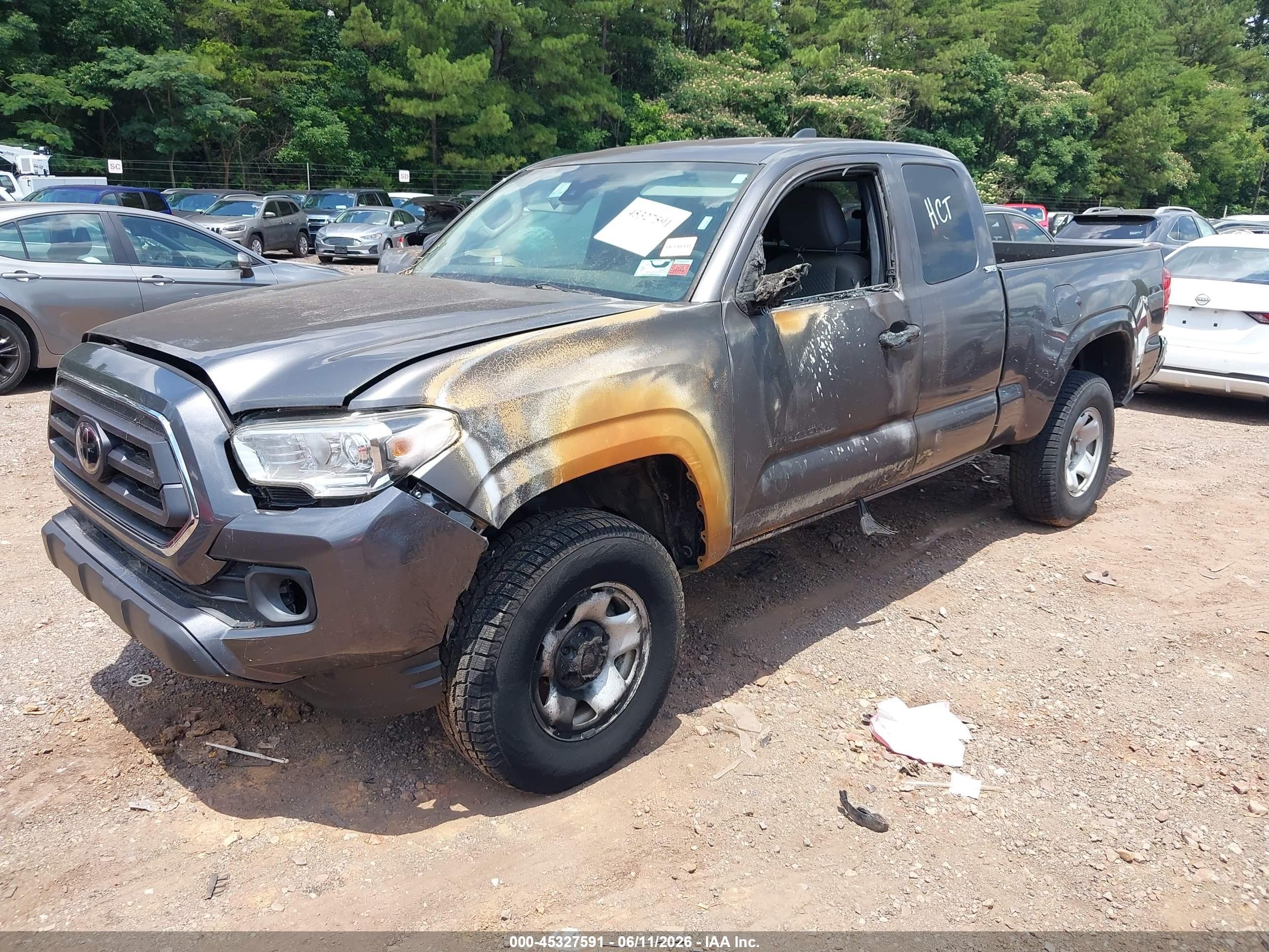2021 Toyota Tacoma Sr5 Gray vin: 3TYRX5GN6MT033769