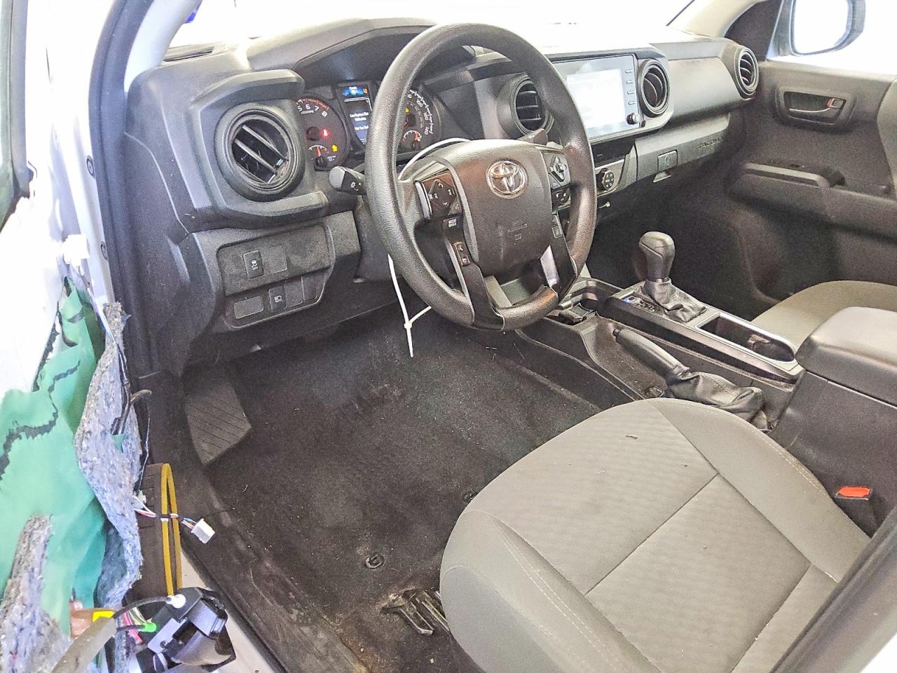 2022 Toyota Tacoma Sr White vin: 3TYRX5GN6NT053621