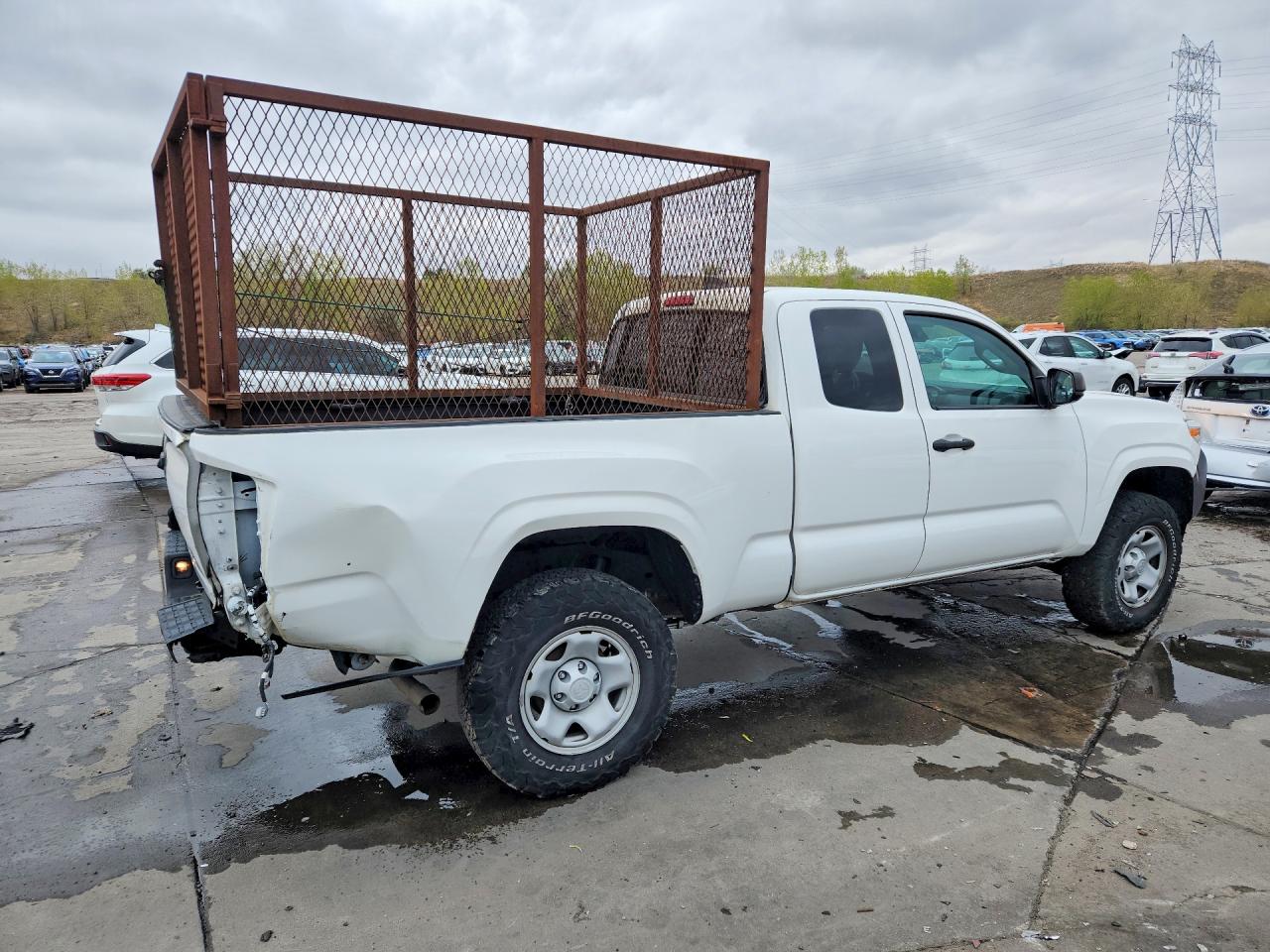 2022 Toyota Tacoma Sr White vin: 3TYSX5EN0NT016259