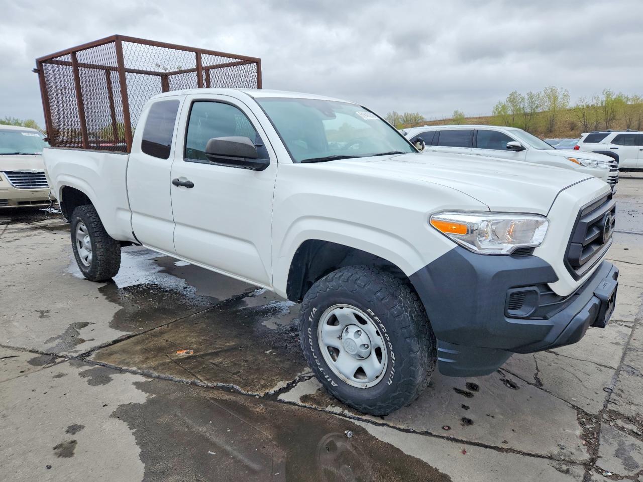 2022 Toyota Tacoma Sr White vin: 3TYSX5EN0NT016259