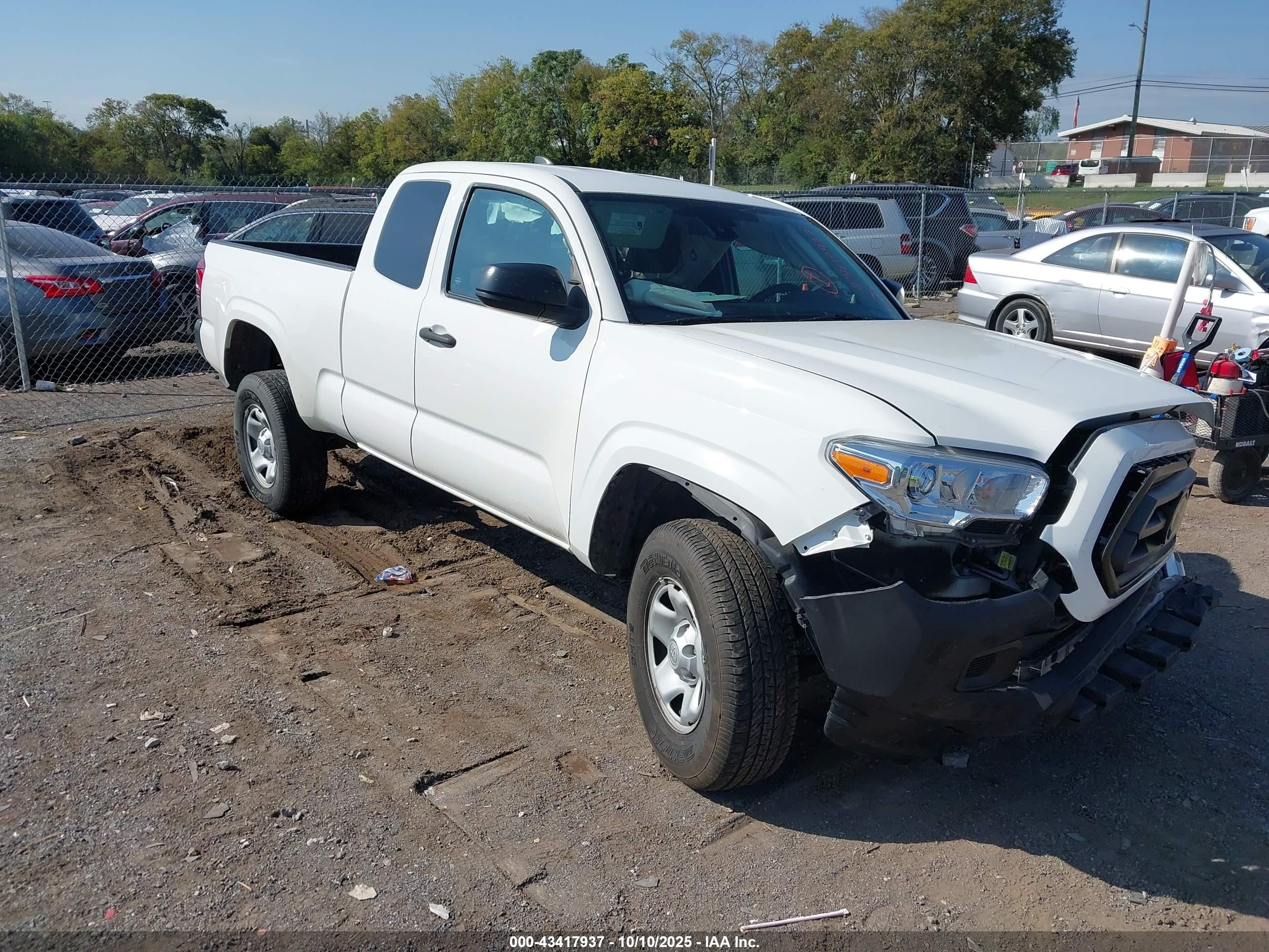 2021 Toyota Tacoma Sr Белый vin: 3TYSX5EN3MT008431
