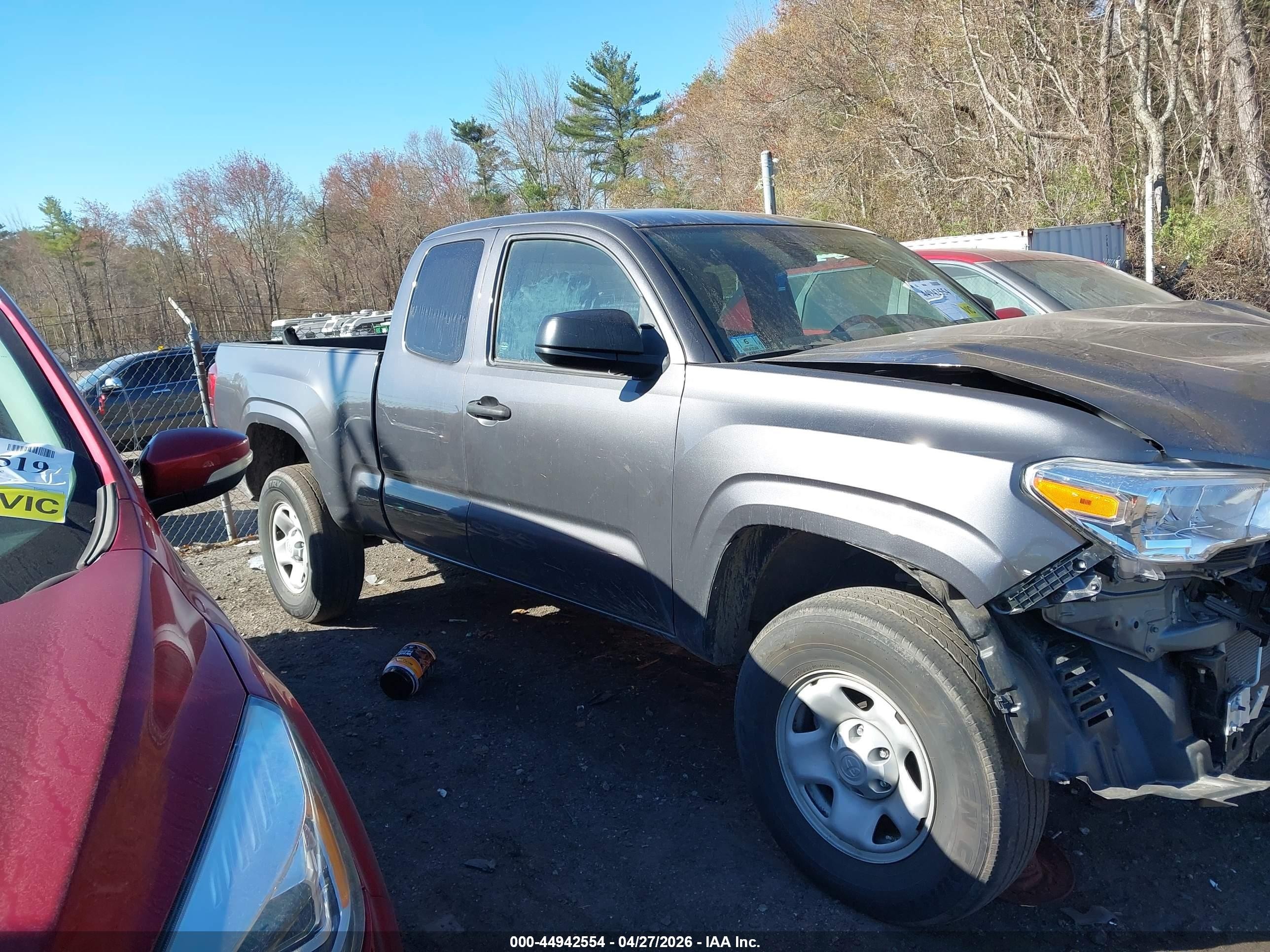 2022 Toyota Tacoma Sr Gray vin: 3TYSX5EN4NT014062