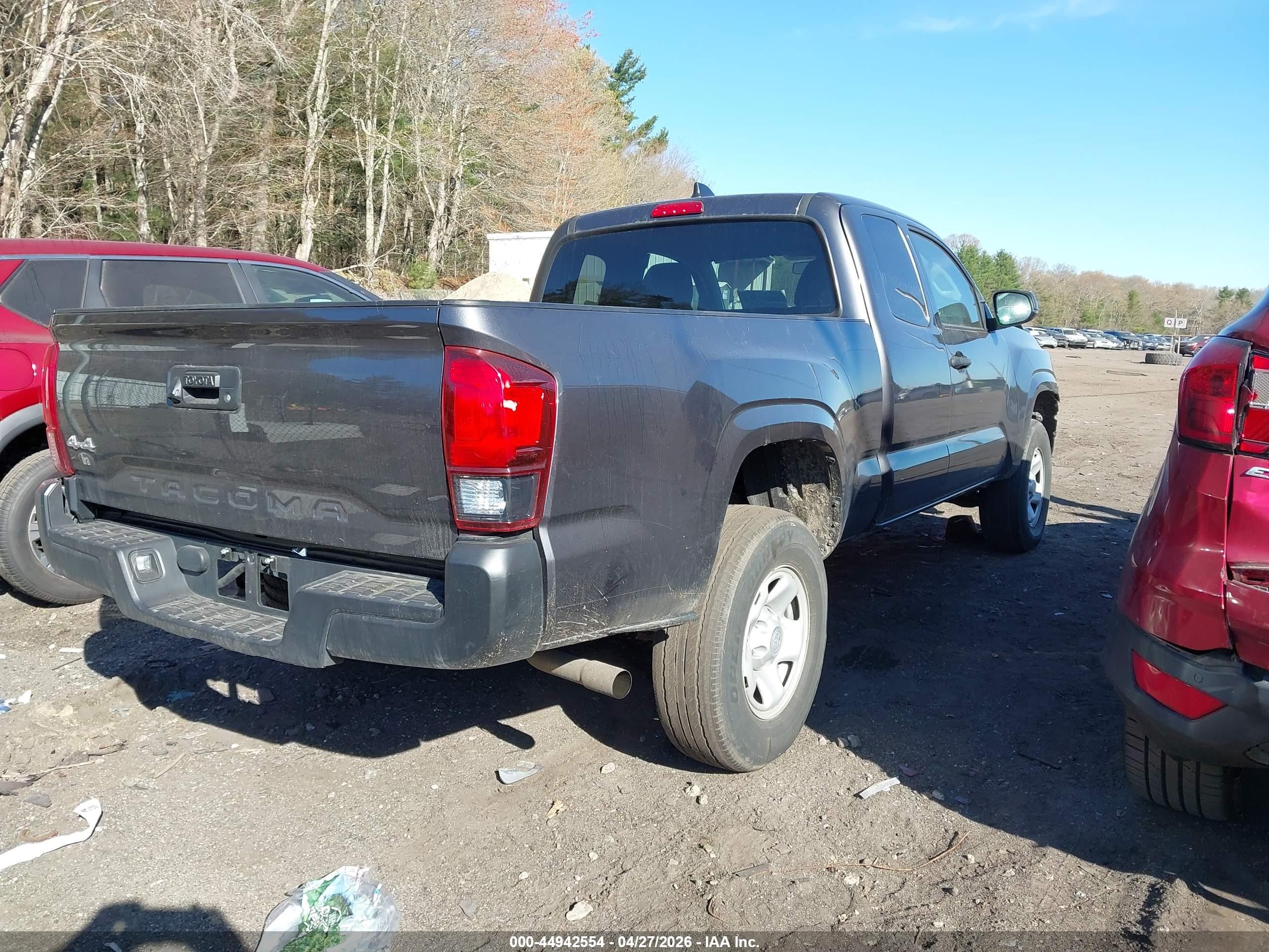 2022 Toyota Tacoma Sr Gray vin: 3TYSX5EN4NT014062