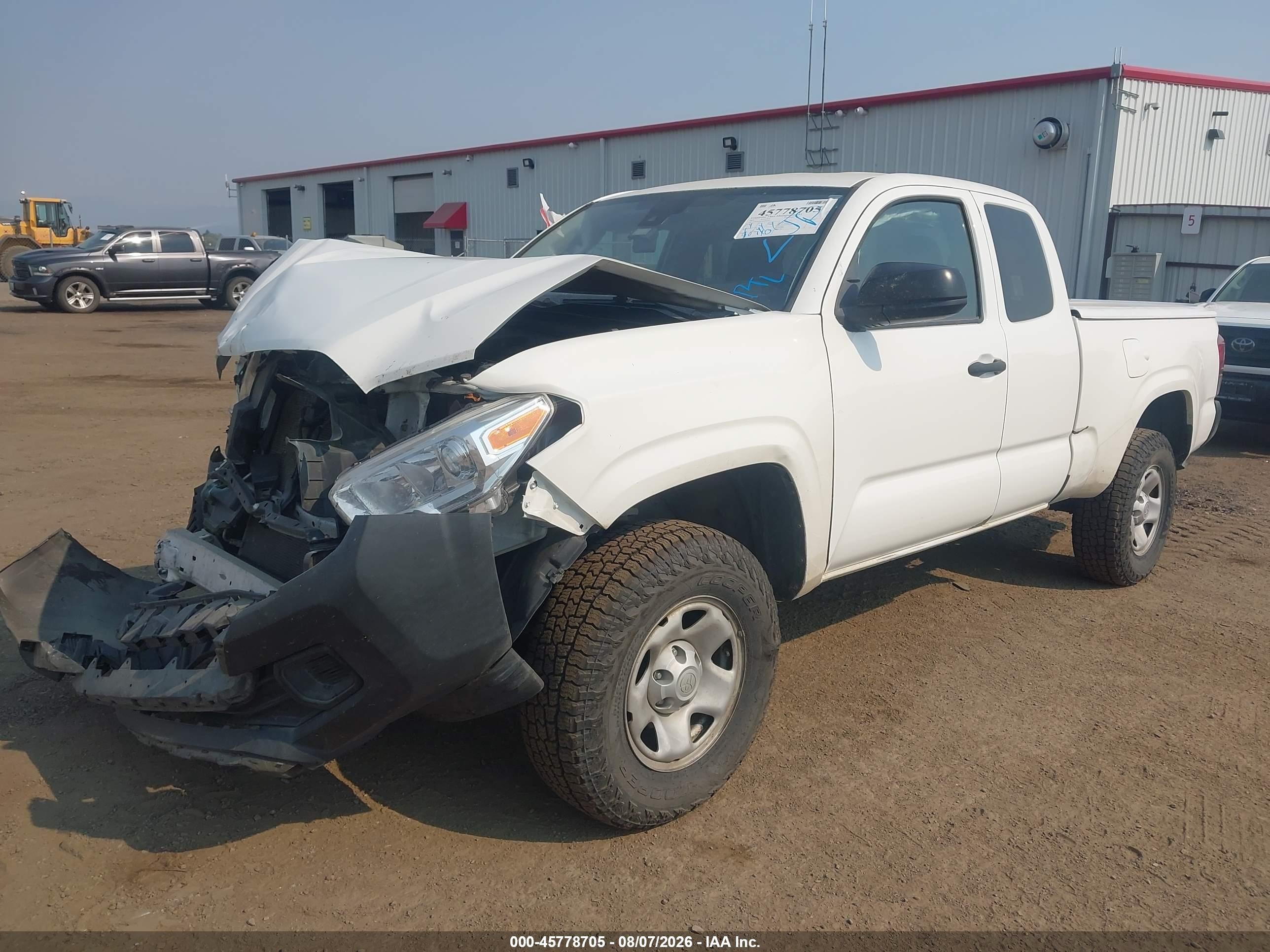 2021 Toyota Tacoma Sr White vin: 3TYSX5EN5MT006163