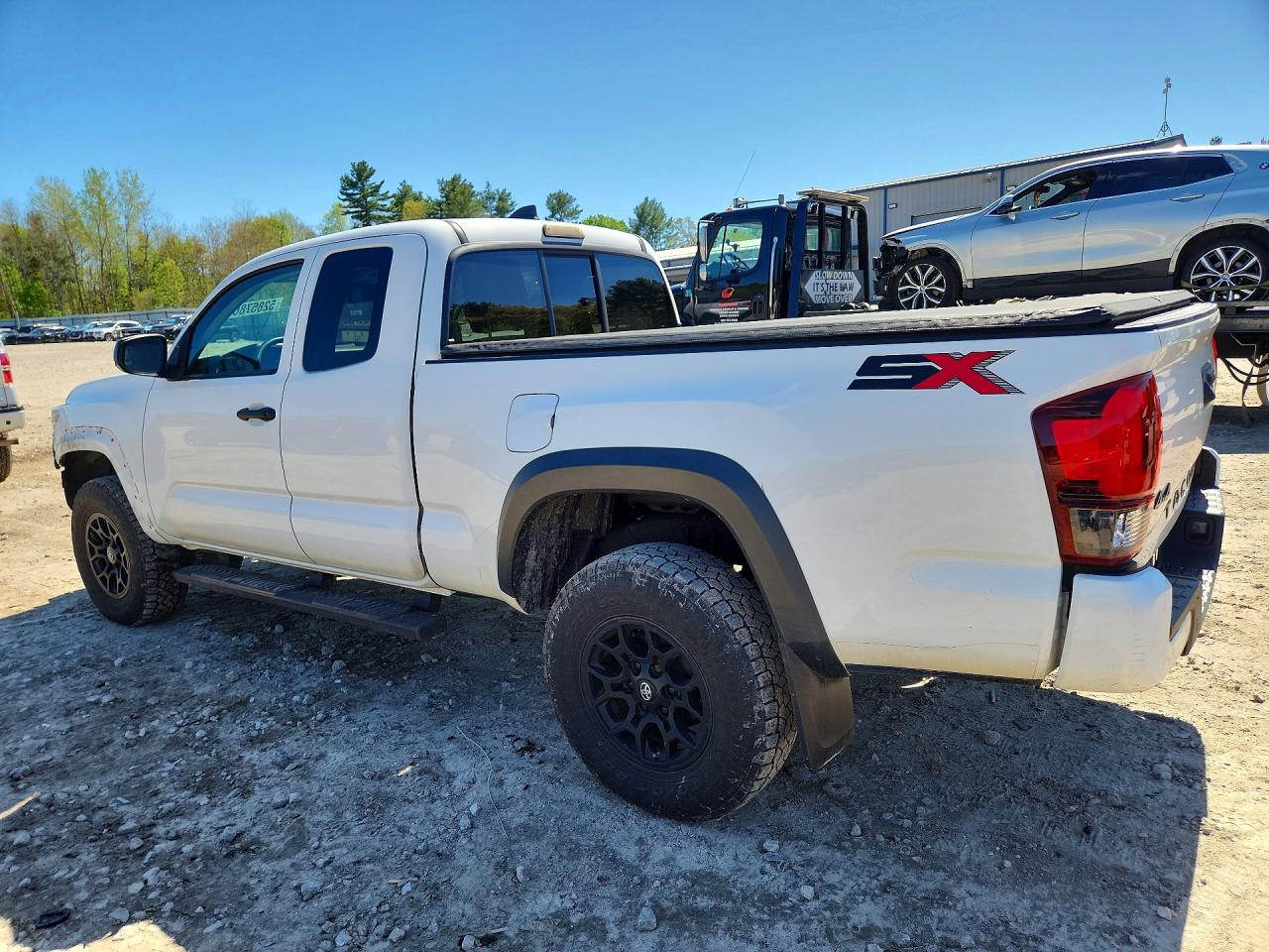 2020 Toyota Tacoma Sr White vin: 3TYSX5ENXLT001992