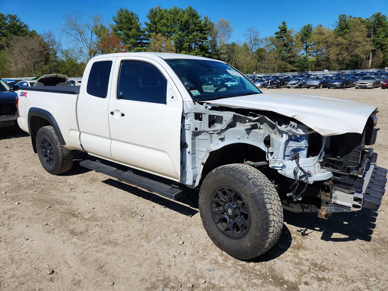 2020 Toyota Tacoma Sr White vin: 3TYSX5ENXLT001992