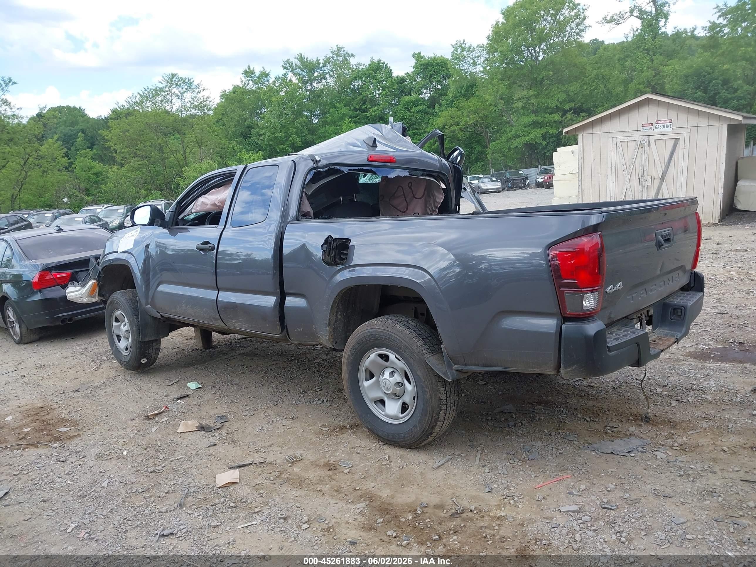 2021 Toyota Tacoma Sr Серый vin: 3TYSX5ENXMT009155