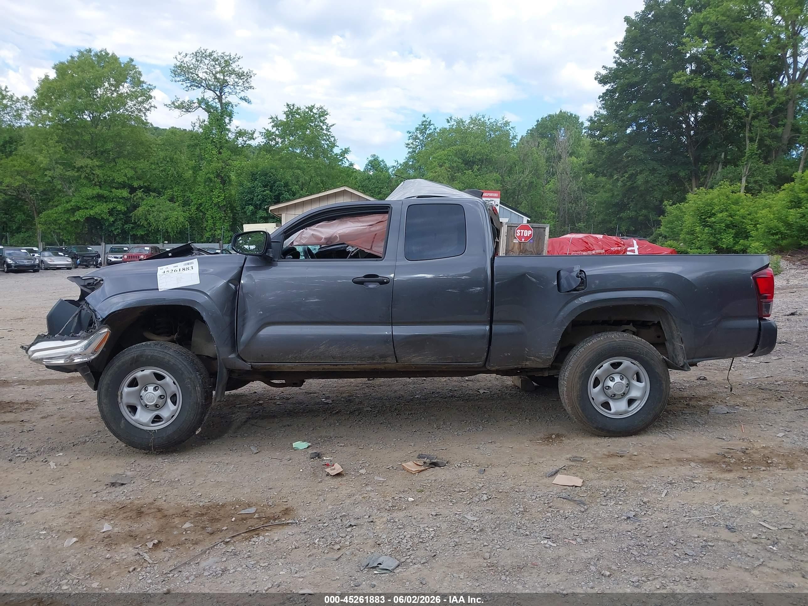 2021 Toyota Tacoma Sr Серый vin: 3TYSX5ENXMT009155
