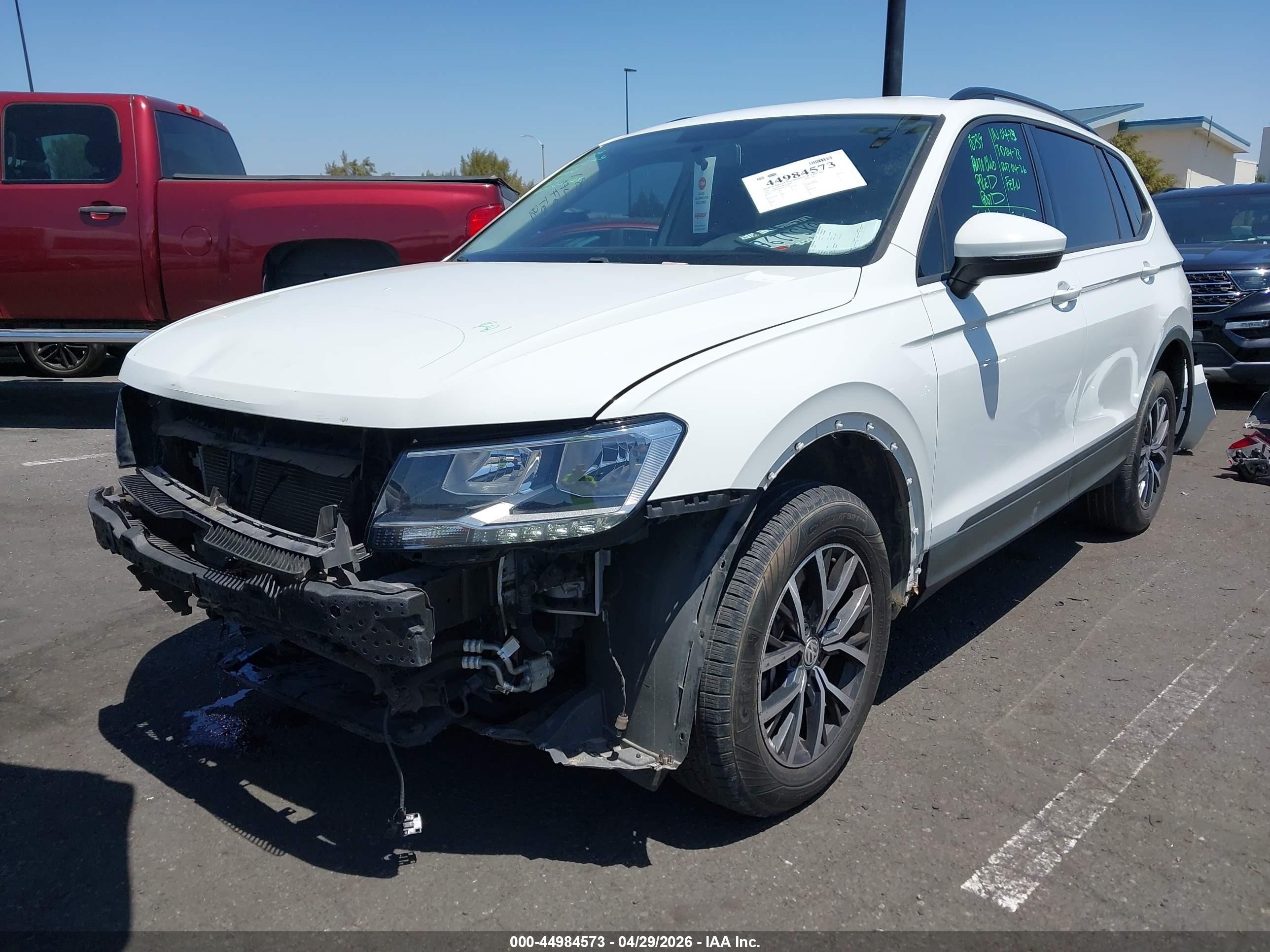 2021 Volkswagen Tiguan 2.0t S Белый vin: 3VV0B7AX5MM137387