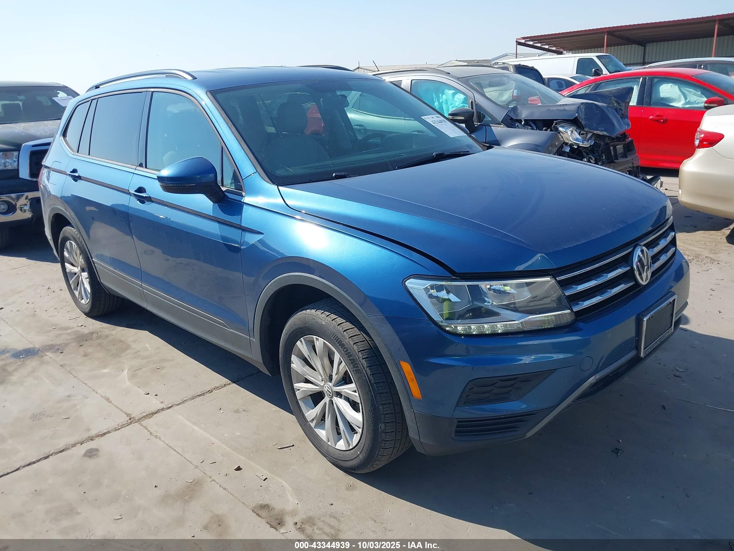 2020 Volkswagen Tiguan 2.0t S Blue vin: 3VV1B7AX1LM114966