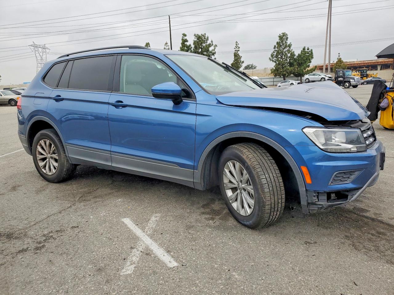 2019 Volkswagen Tiguan S Синий vin: 3VV1B7AX4KM062747