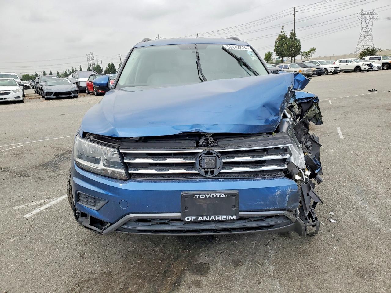 2019 Volkswagen Tiguan S Синий vin: 3VV1B7AX4KM062747