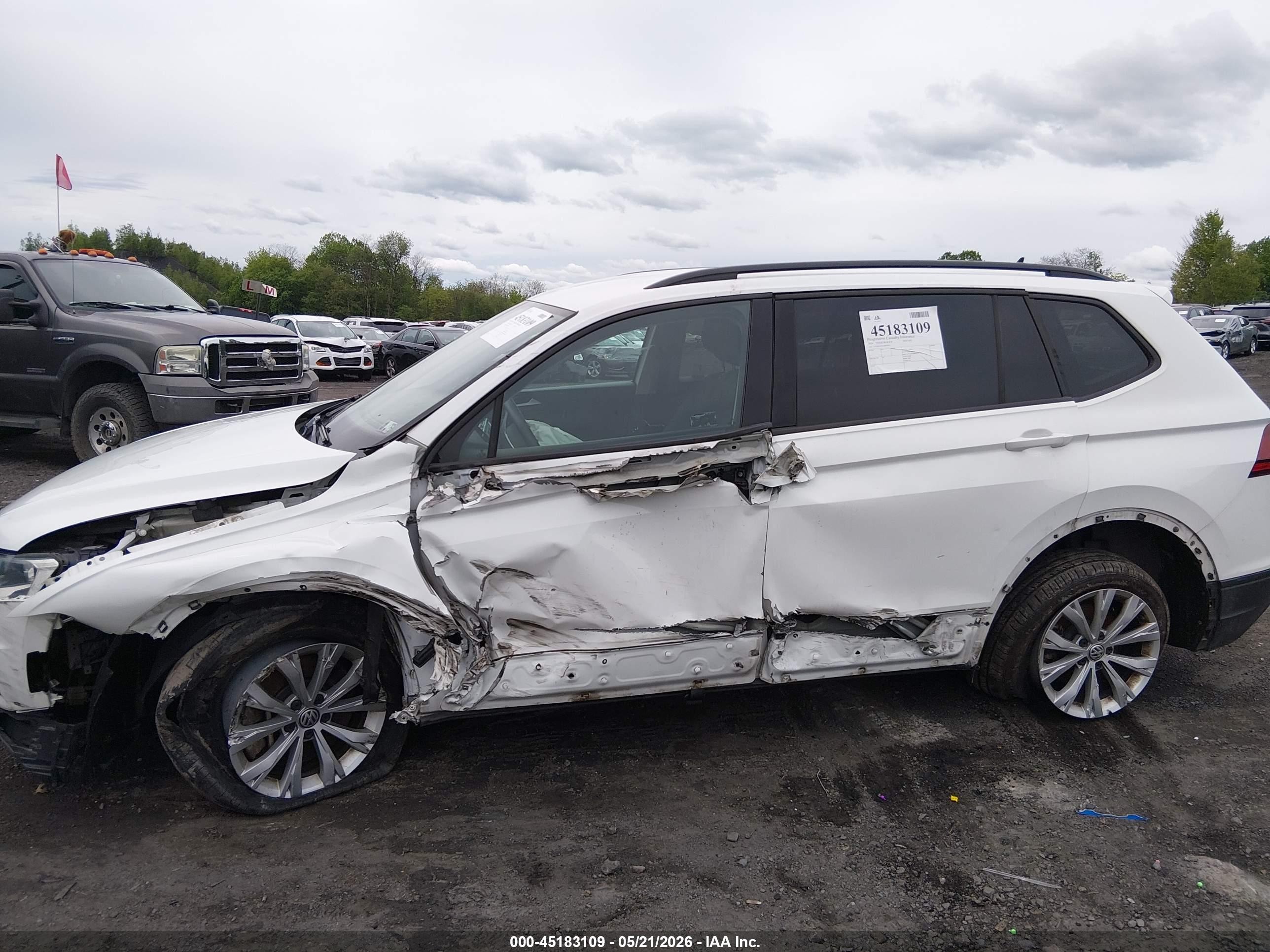 2020 Volkswagen Tiguan 2.0t S Белый vin: 3VV1B7AX5LM079915