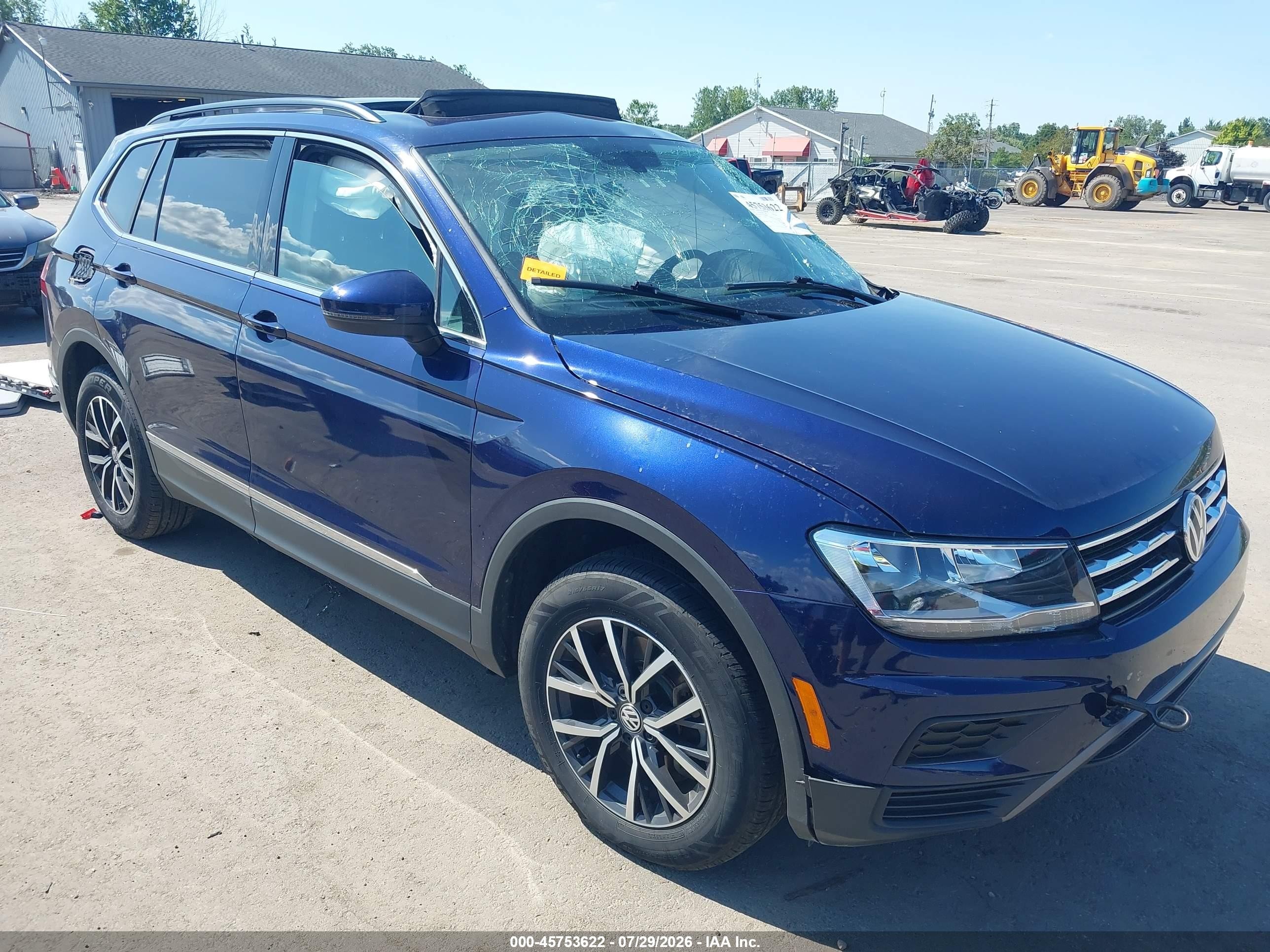 2021 Volkswagen Tiguan 2.0t Se/2.0t Se R-line Black/2.0t Sel Blue vin: 3VV2B7AX3MM040407