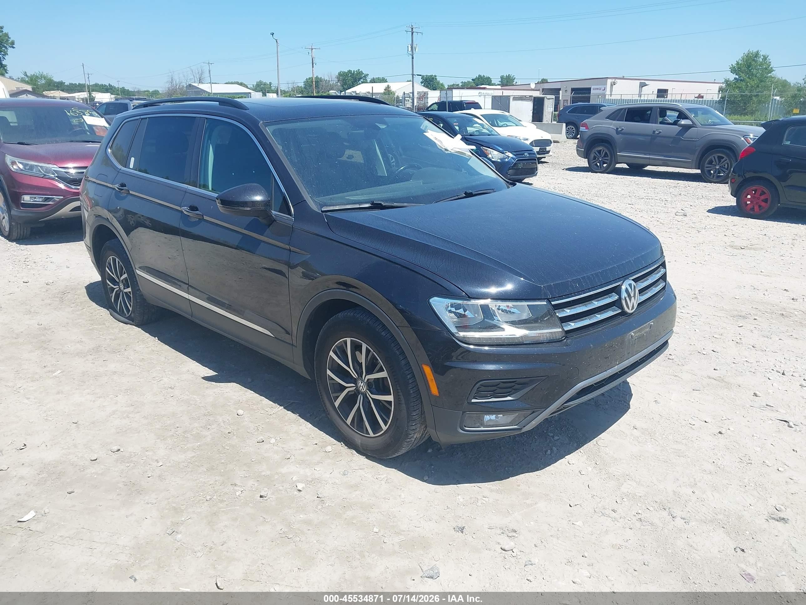 2018 Volkswagen Tiguan 2.0t Se/2.0t Sel Black vin: 3VV2B7AX5JM007811