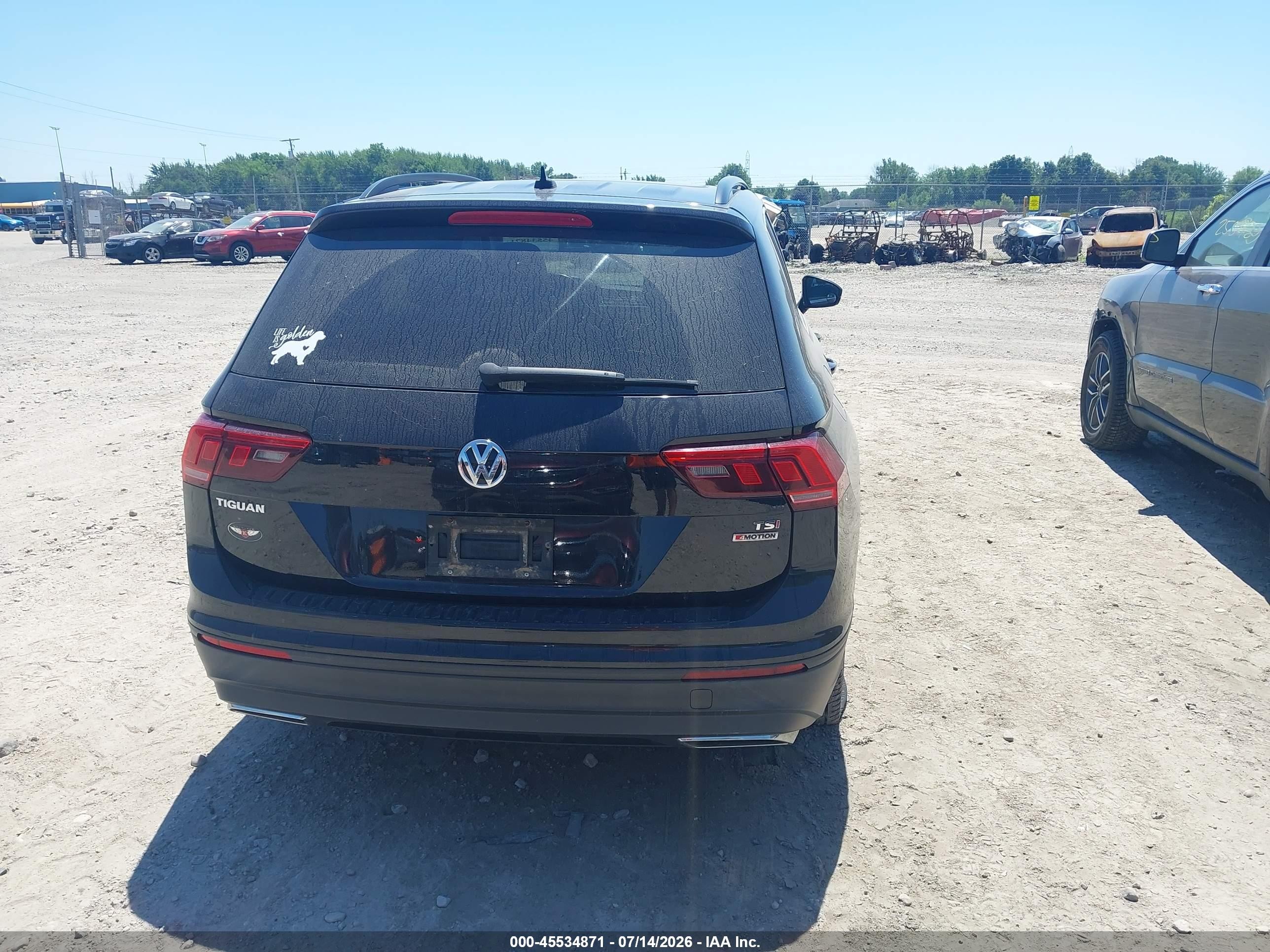 2018 Volkswagen Tiguan 2.0t Se/2.0t Sel Black vin: 3VV2B7AX5JM007811