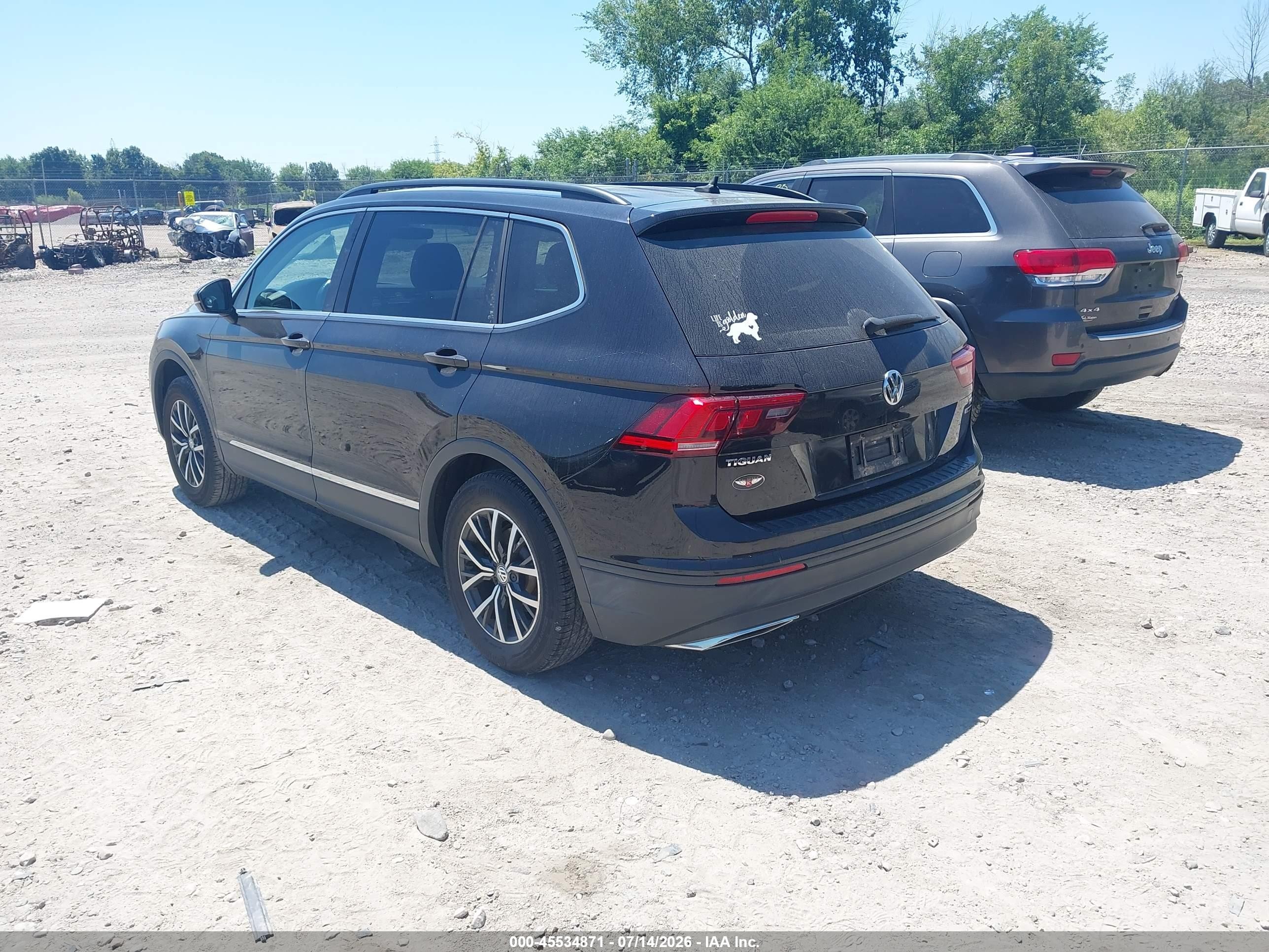 2018 Volkswagen Tiguan 2.0t Se/2.0t Sel Black vin: 3VV2B7AX5JM007811