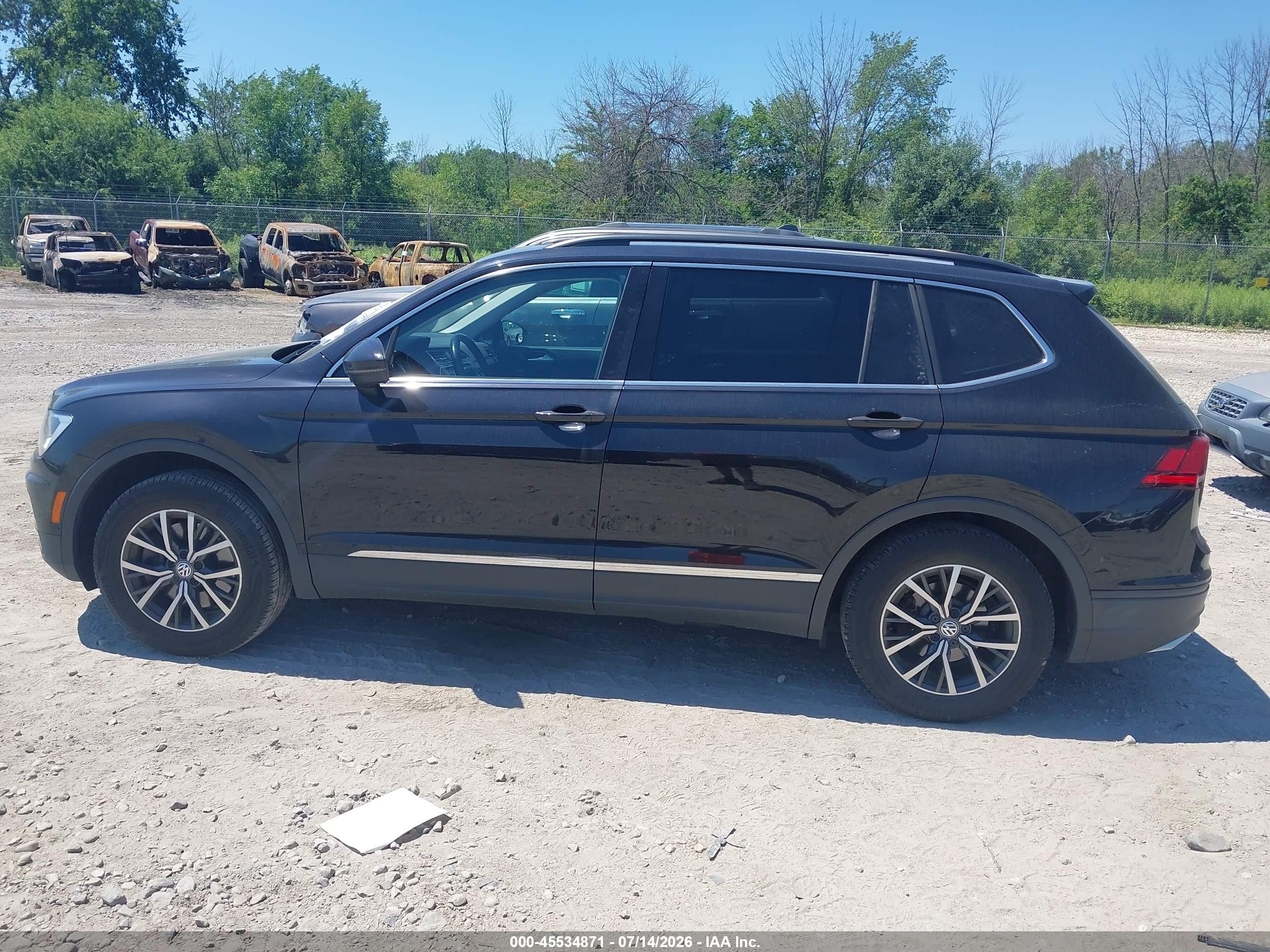 2018 Volkswagen Tiguan 2.0t Se/2.0t Sel Black vin: 3VV2B7AX5JM007811