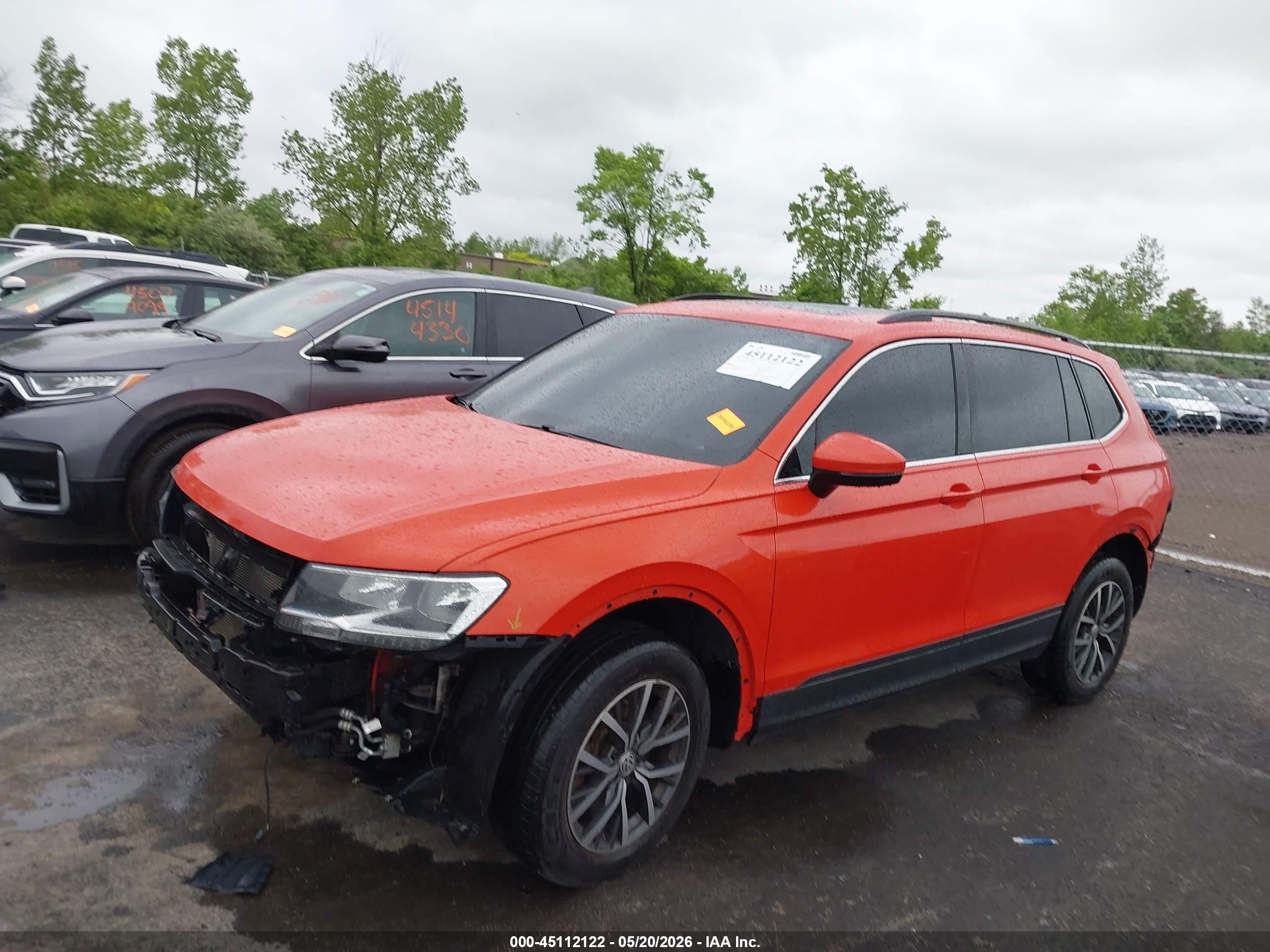 2019 Volkswagen Tiguan Orange vin: 3VV2B7AX9KM012267