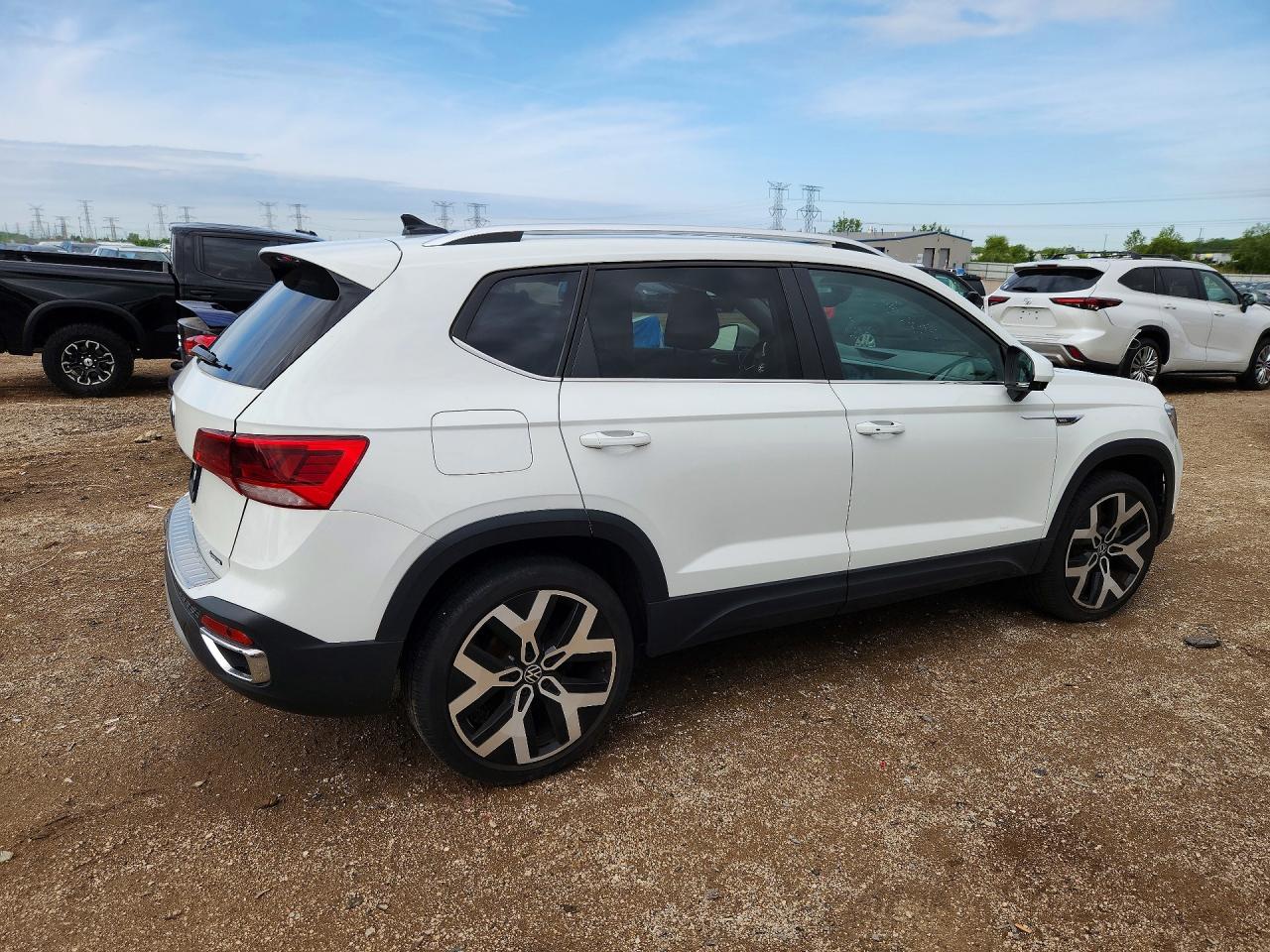 2023 Volkswagen Taos Sel White vin: 3VV2X7B2XPM308605