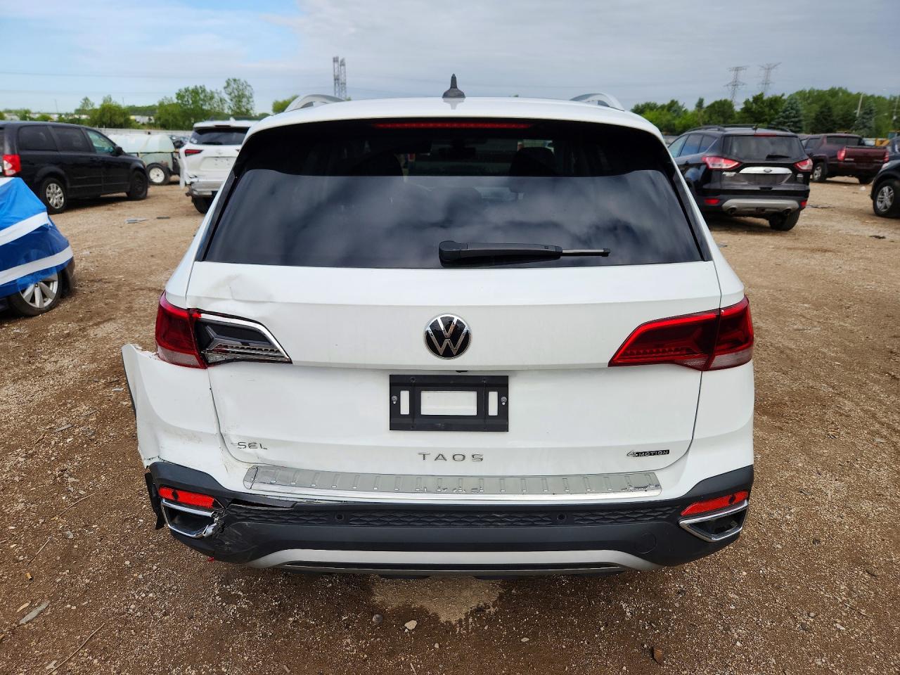 2023 Volkswagen Taos Sel White vin: 3VV2X7B2XPM308605