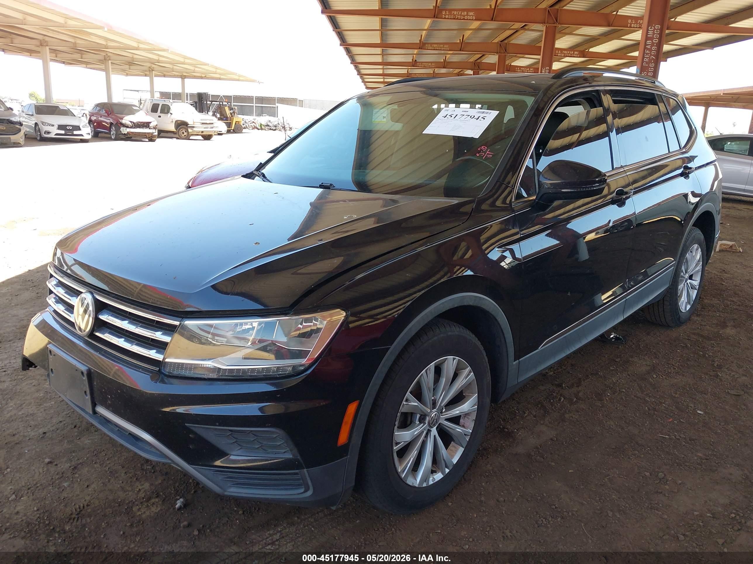 2018 Volkswagen Tiguan 2.0t Se/2.0t Sel Black vin: 3VV3B7AX0JM054832
