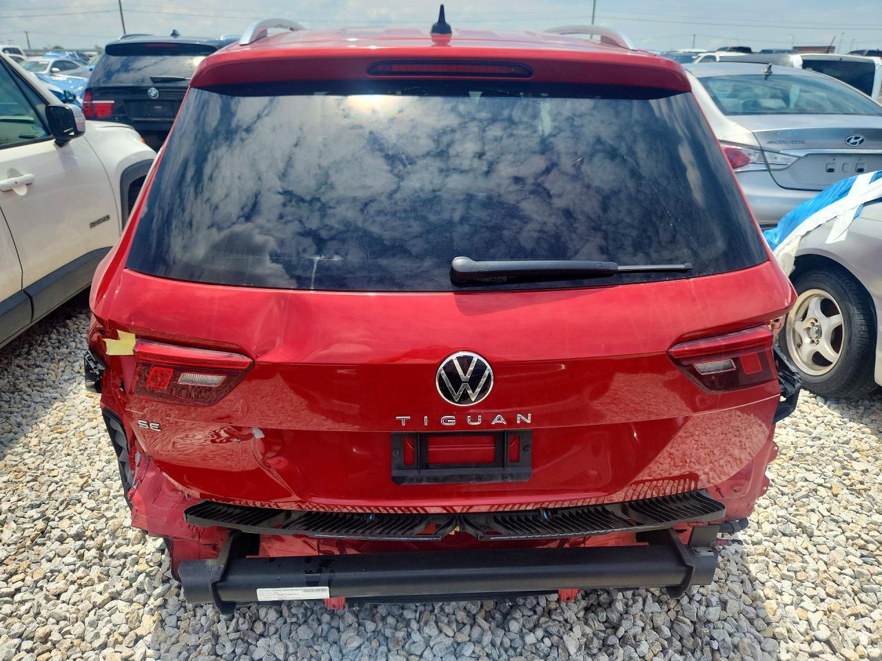 2022 Volkswagen Tiguan Se Red vin: 3VV3B7AX1NM129849