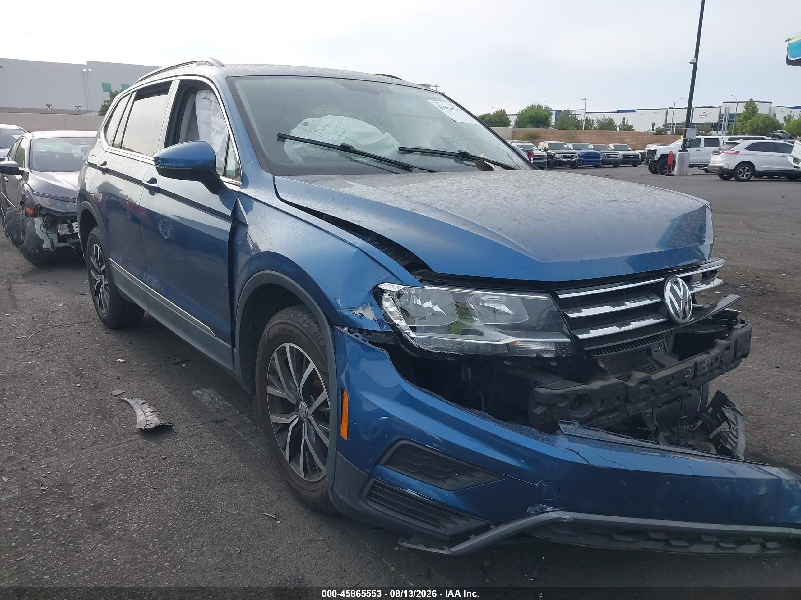 2020 Volkswagen Tiguan 2.0t Se/2.0t Se R-line Black/2.0t Sel Blue vin: 3VV3B7AX2LM119182
