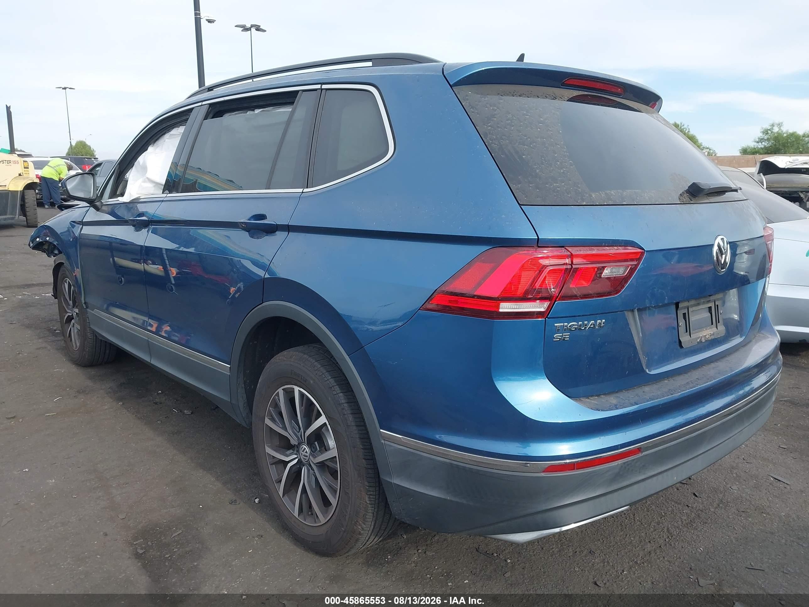 2020 Volkswagen Tiguan 2.0t Se/2.0t Se R-line Black/2.0t Sel Blue vin: 3VV3B7AX2LM119182
