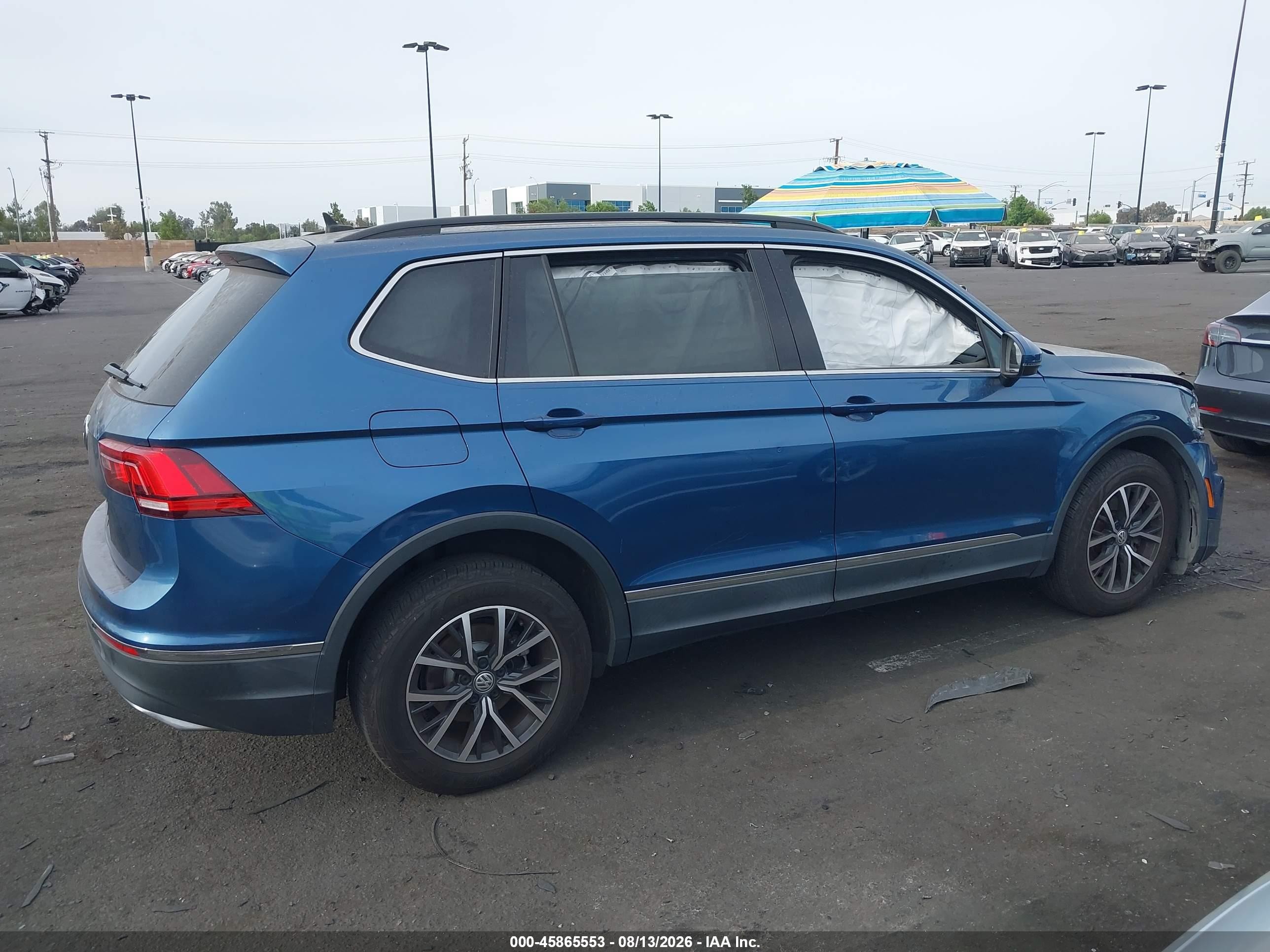 2020 Volkswagen Tiguan 2.0t Se/2.0t Se R-line Black/2.0t Sel Blue vin: 3VV3B7AX2LM119182