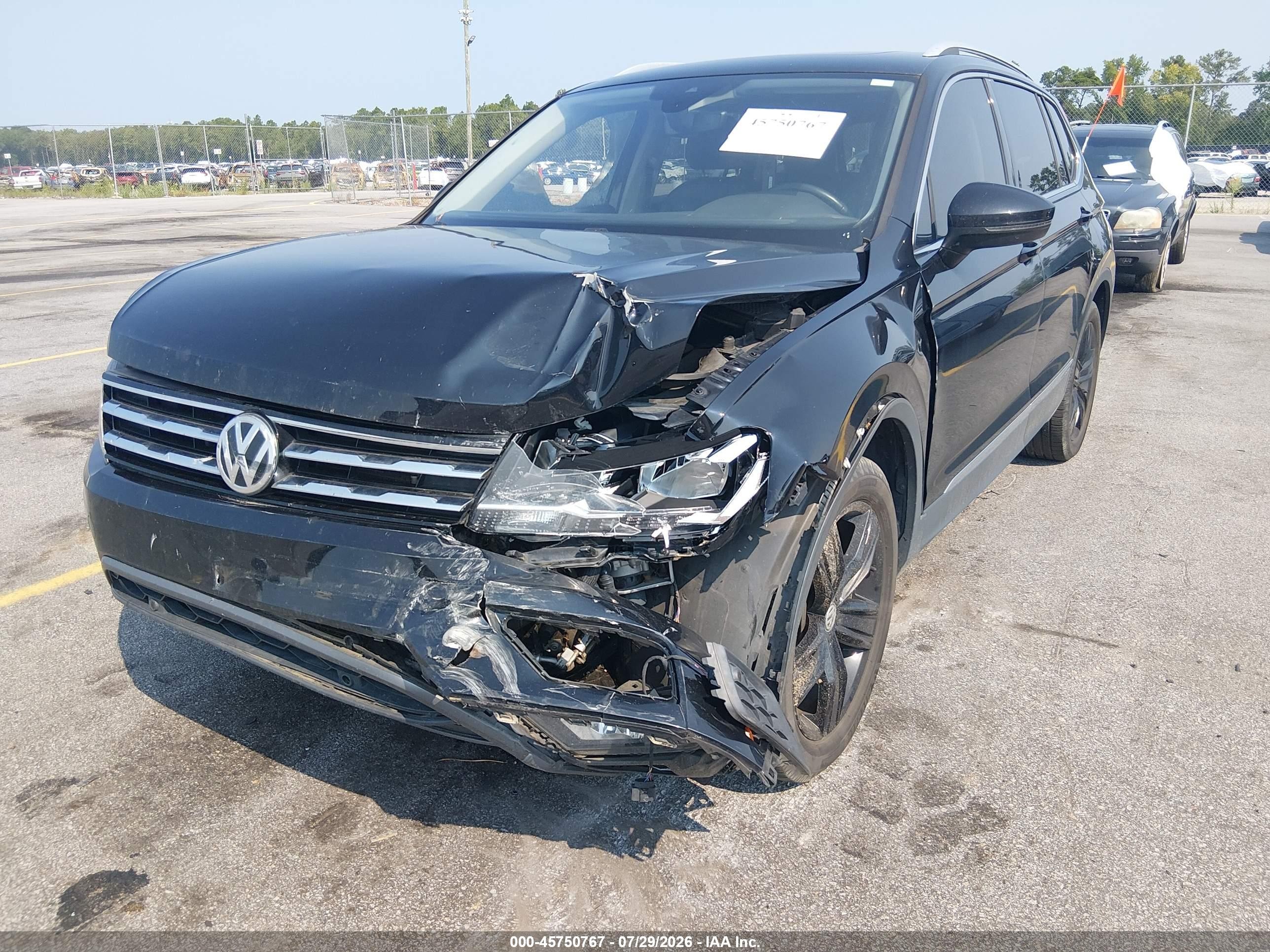 2021 Volkswagen Tiguan 2.0t Se/2.0t Se R-line Black/2.0t Sel Black vin: 3VV3B7AX2MM014546