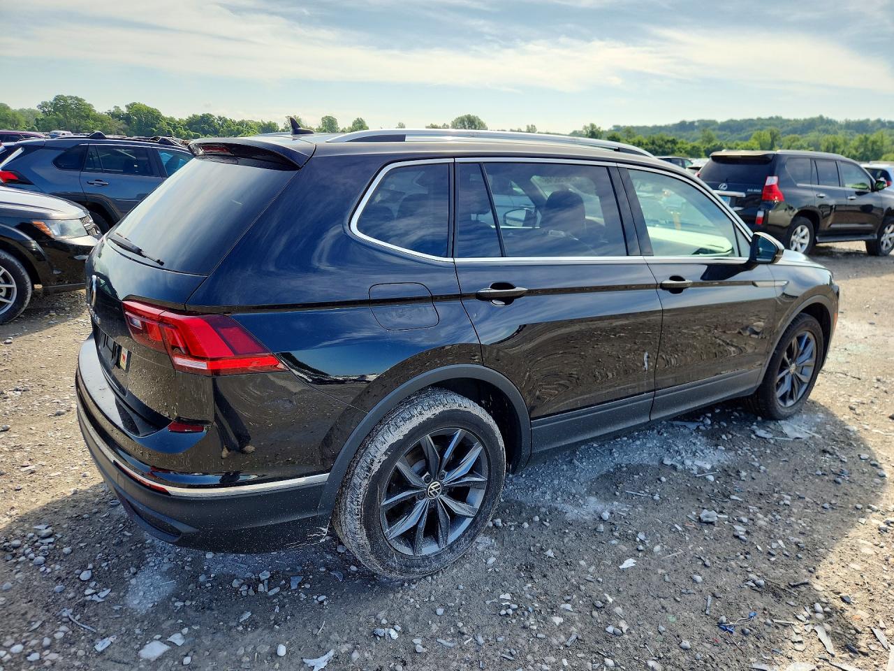 2022 Volkswagen Tiguan Se Черный vin: 3VV3B7AX2NM087210
