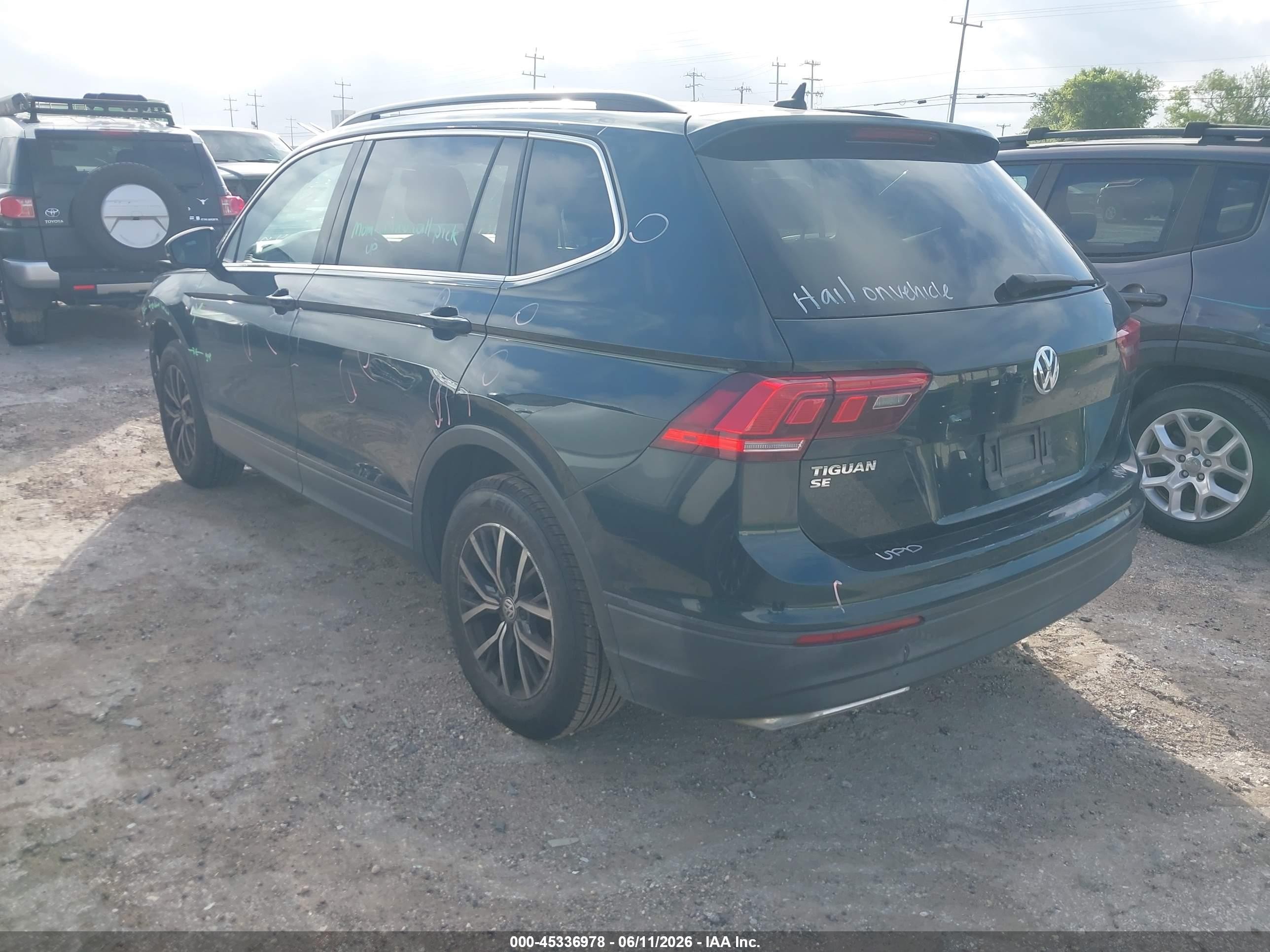 2019 Volkswagen Tiguan 2.0t Se/2.0t Sel/2.0t Sel R-line/2.0t Sel R-line Black Green vin: 3VV3B7AX7KM130905