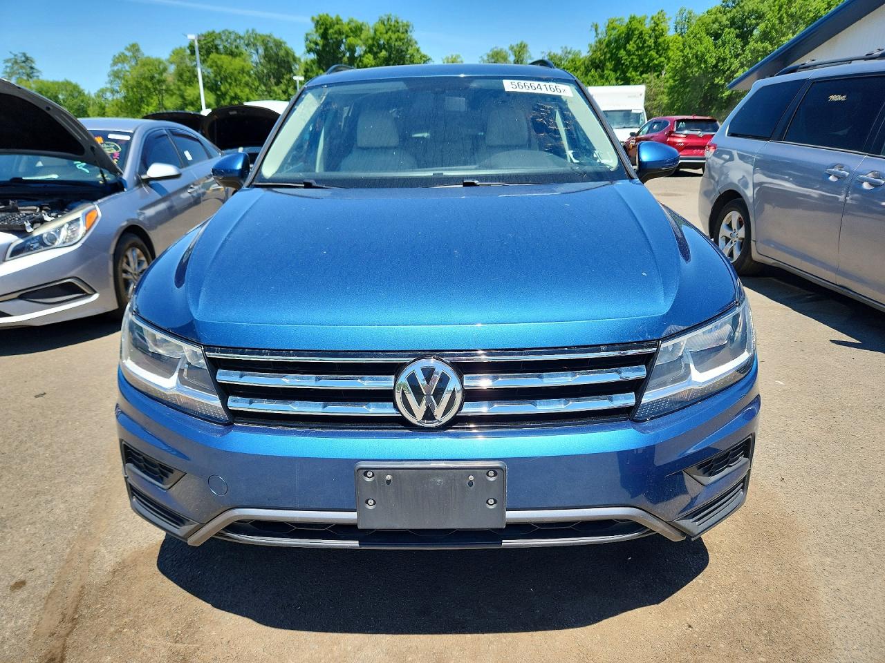 2020 Volkswagen Tiguan Se Синий vin: 3VV3B7AX8LM061806